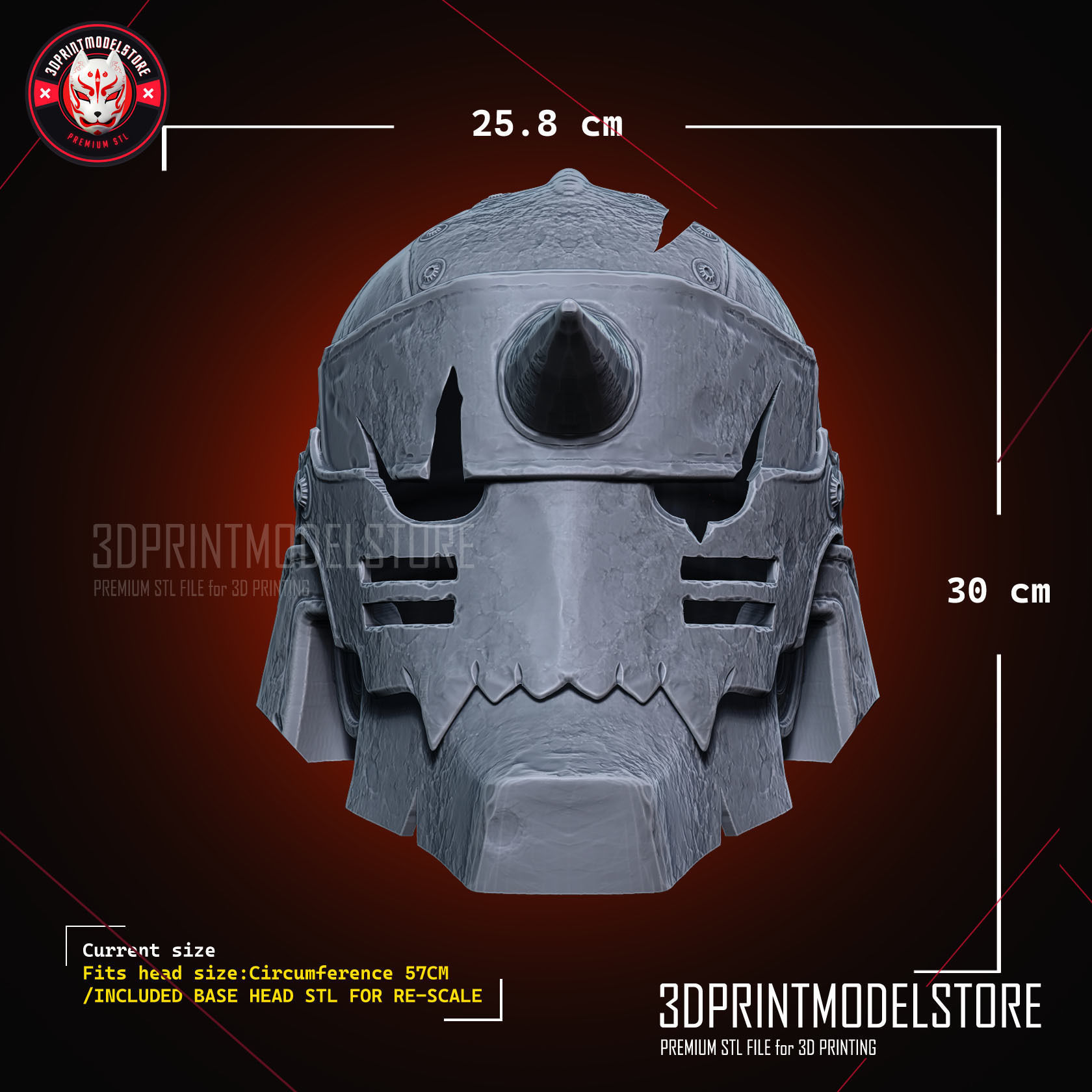 Alphonse Elric Helmet - Fullmetal Alchemist Cosplay 3D print model_5