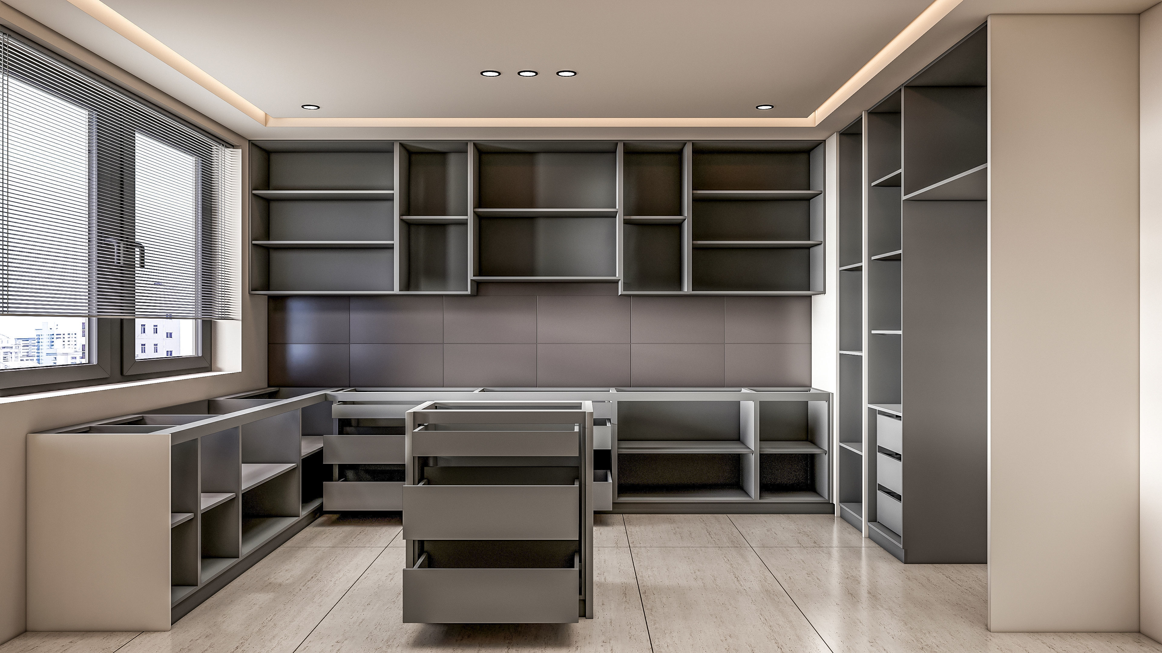 Kitchen fully parametric Resizable manufacturable 0064 3D model_19