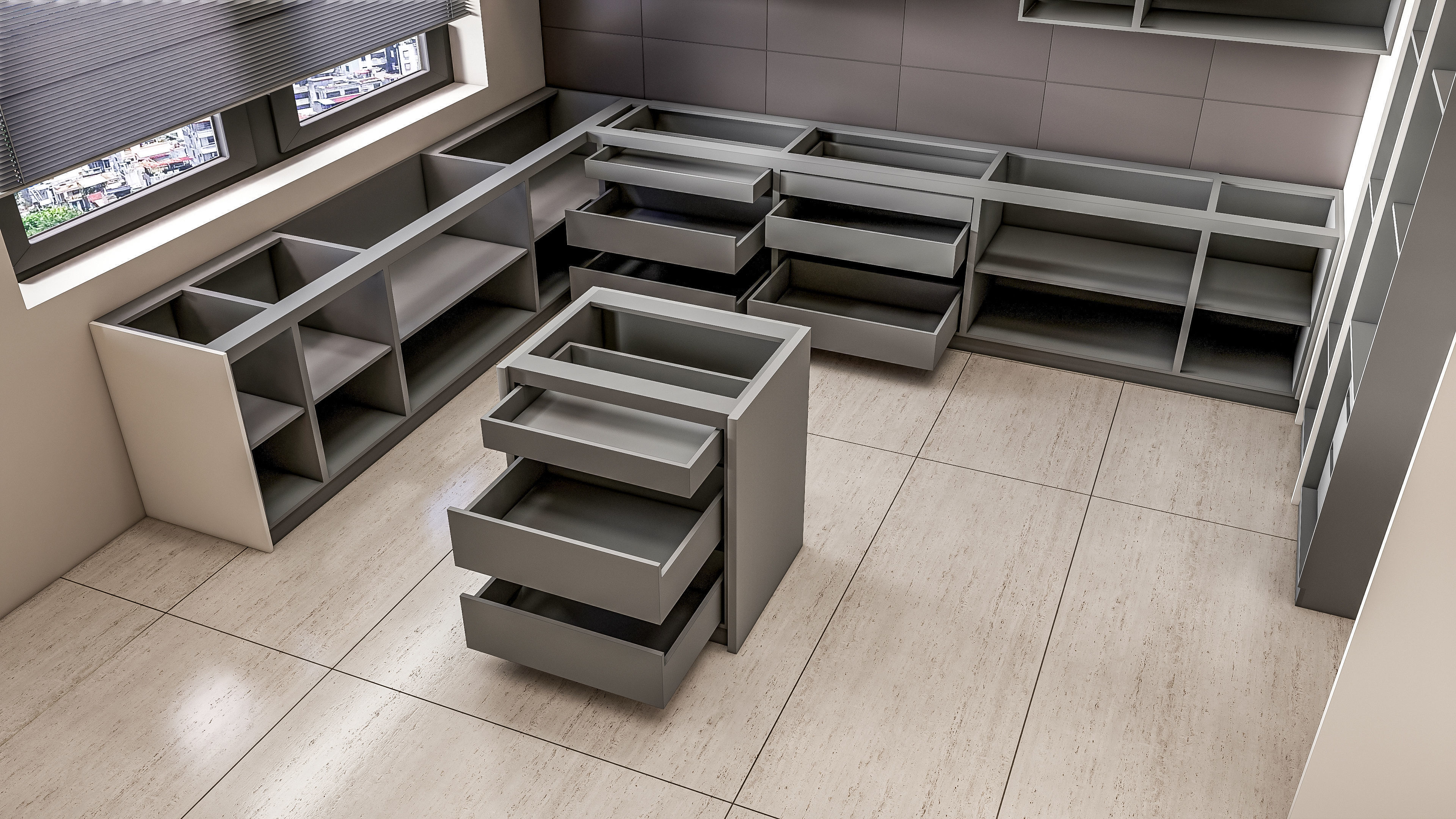 Kitchen fully parametric Resizable manufacturable 0064 3D model_16