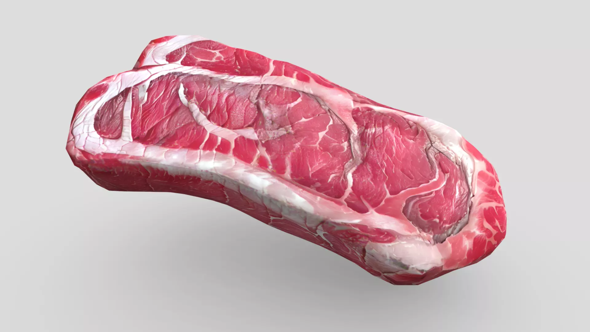 Raw Steak Low-poly 3D model