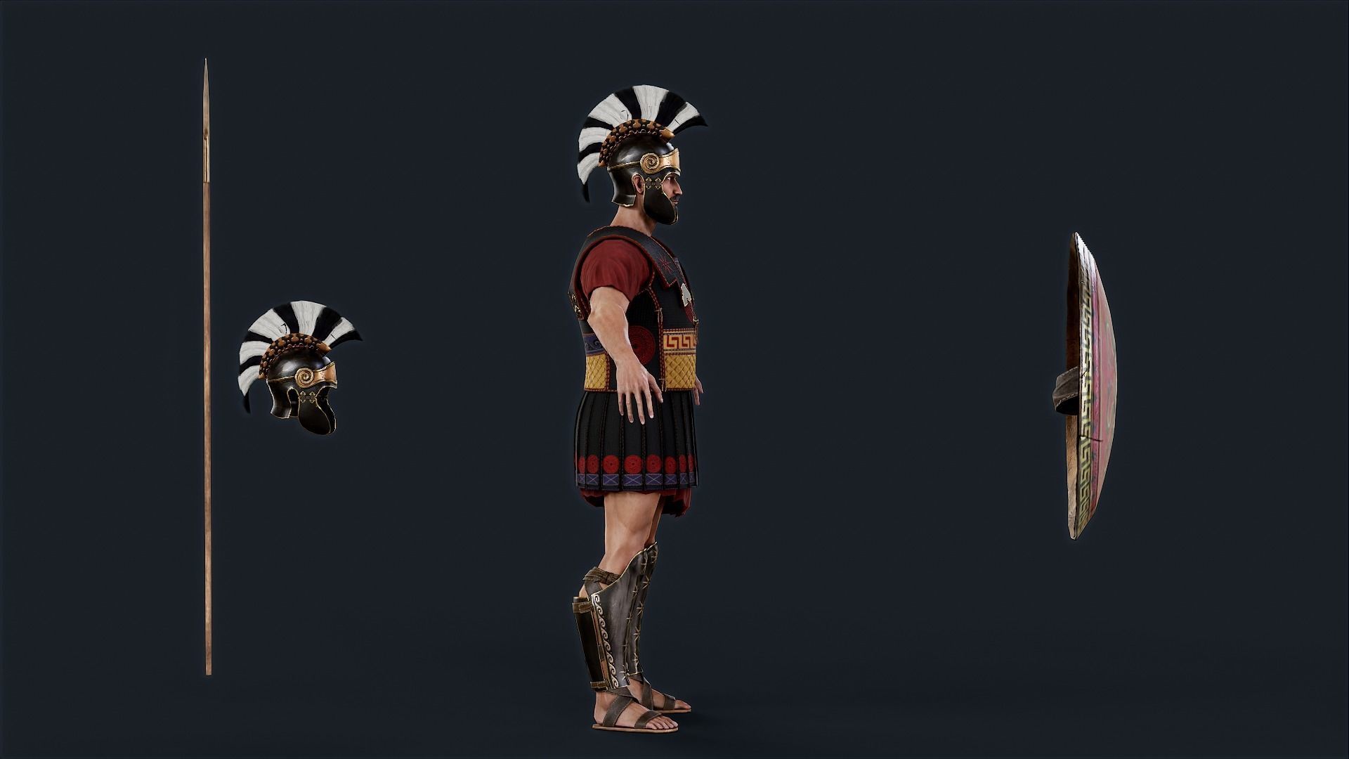 SPARTAN1 Low-poly 3D model_10