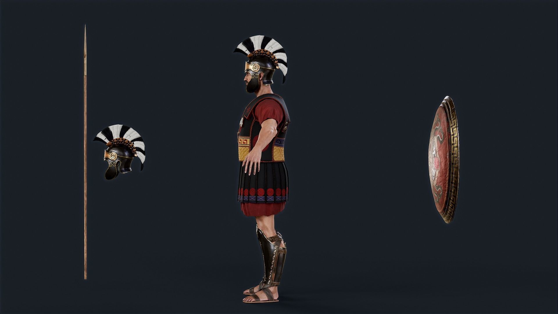 SPARTAN1 Low-poly 3D model_13