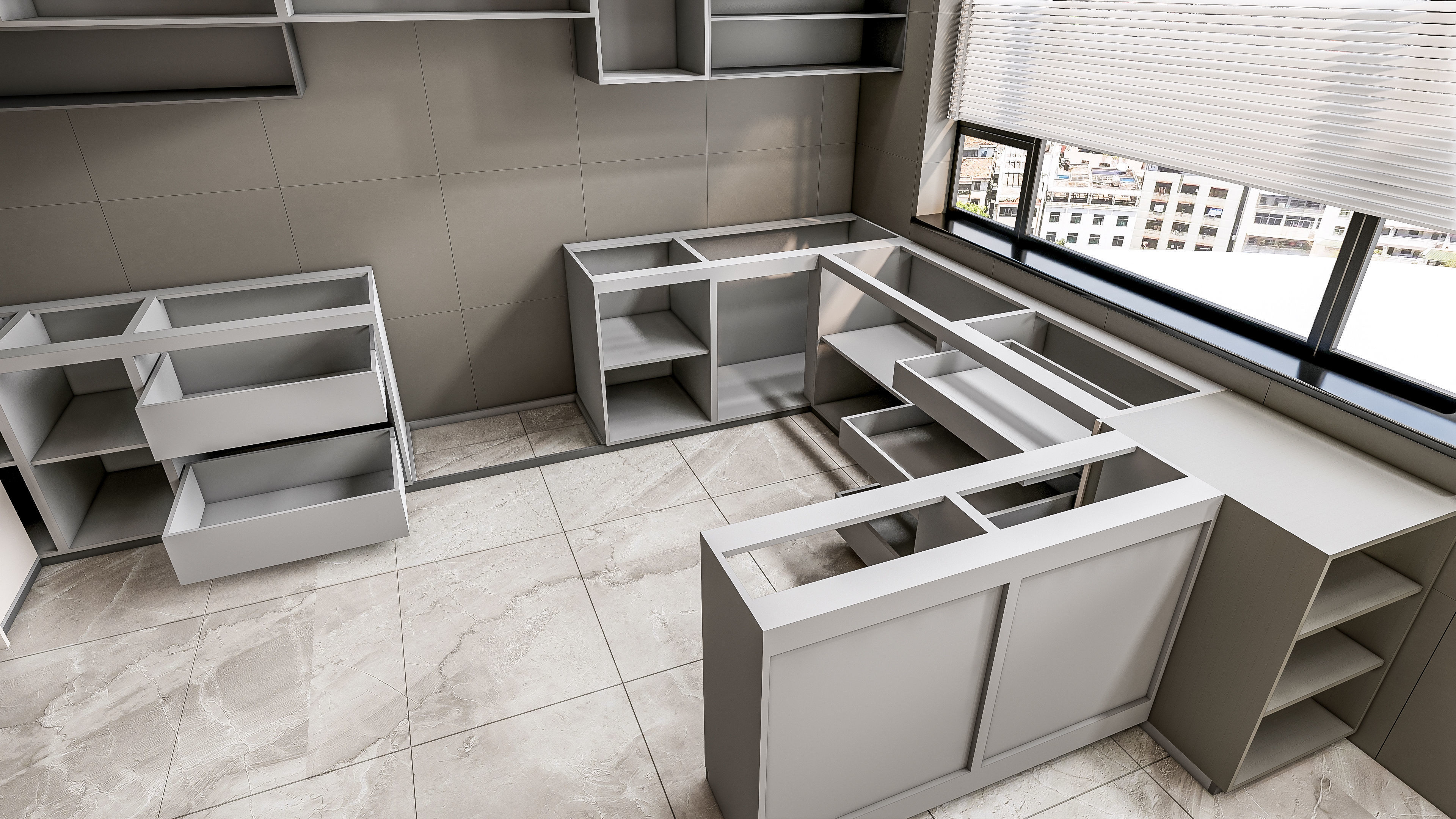 Kitchen fully parametric Resizable manufacturable 0066 3D model_16