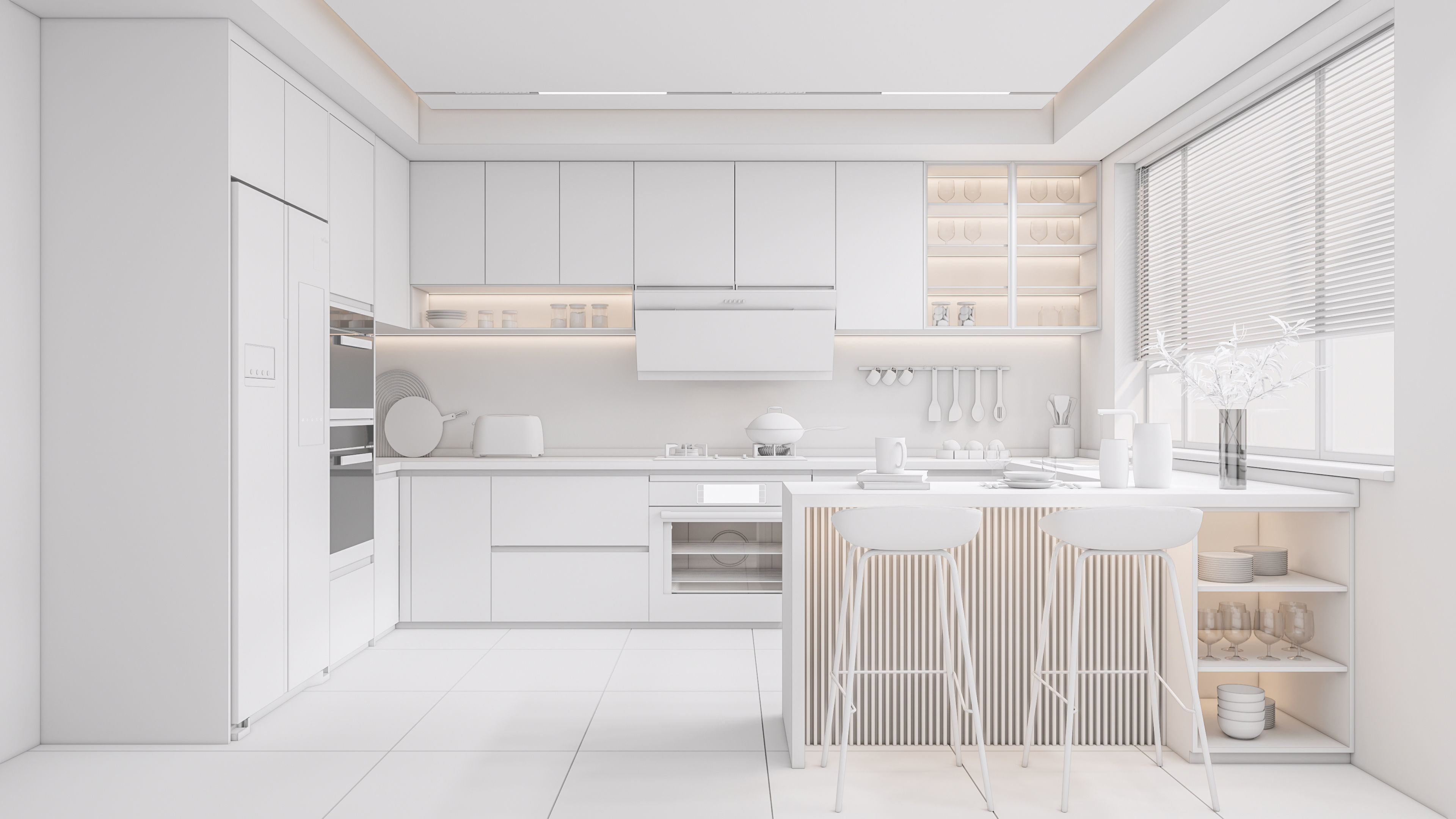 Kitchen fully parametric Resizable manufacturable 0066 3D model_20