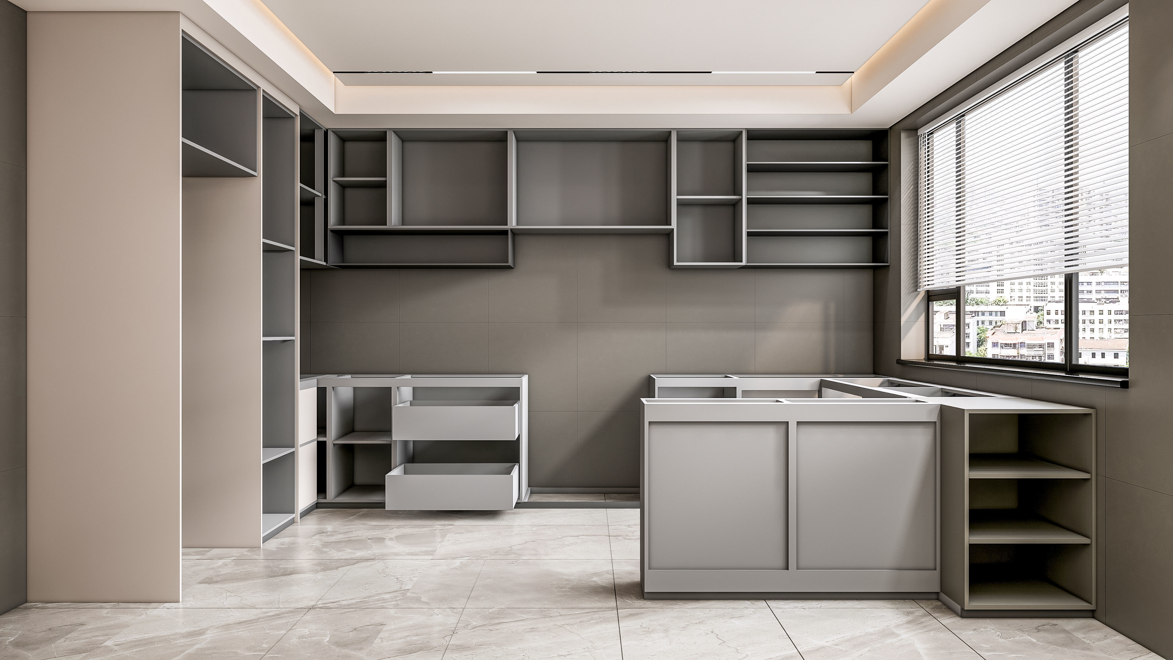 Kitchen fully parametric Resizable manufacturable 0066 3D model_19