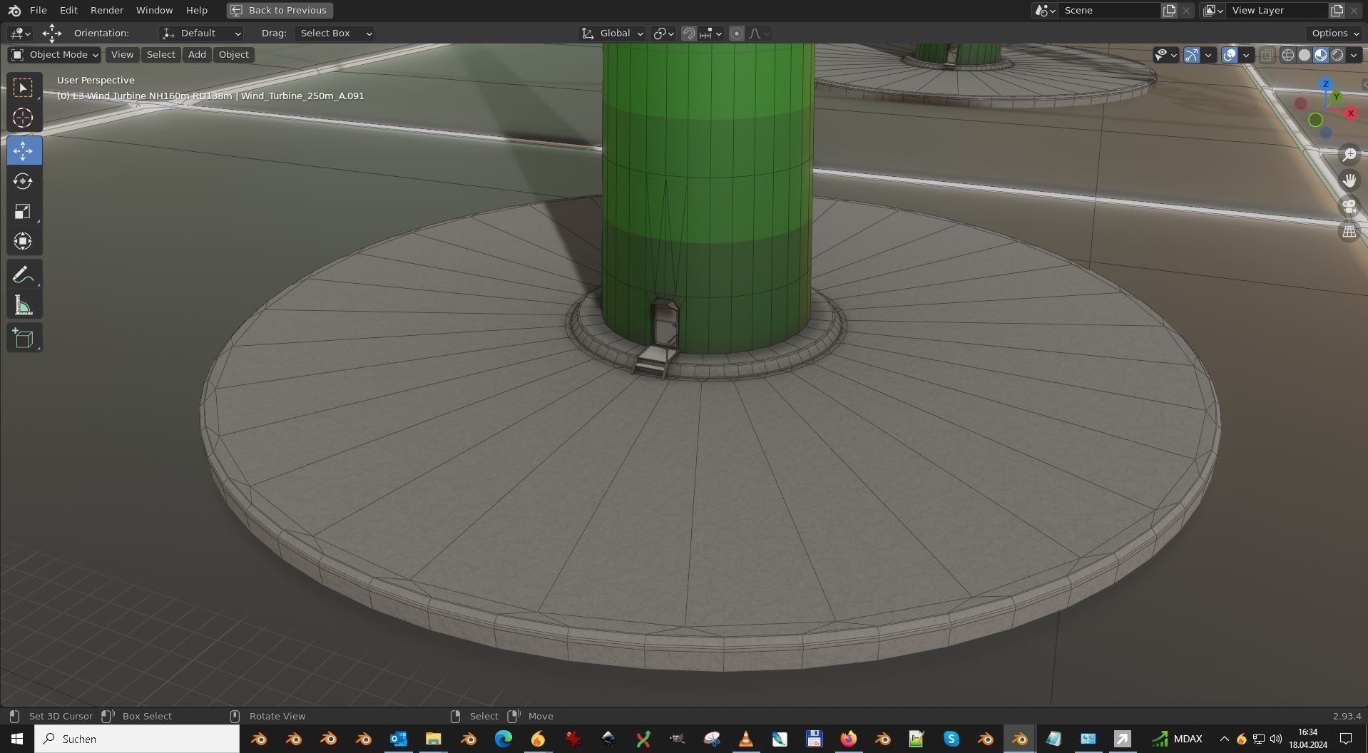 E3 Wind Turbine NH160m RD138m Low-poly 3D model_29