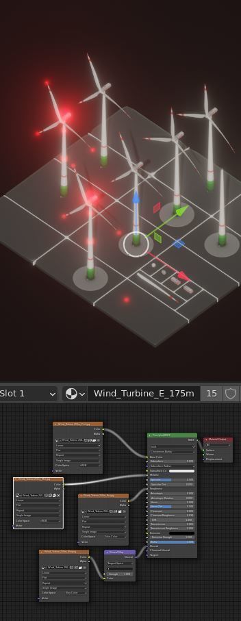 E3 Wind Turbine NH160m RD138m Low-poly 3D model_26