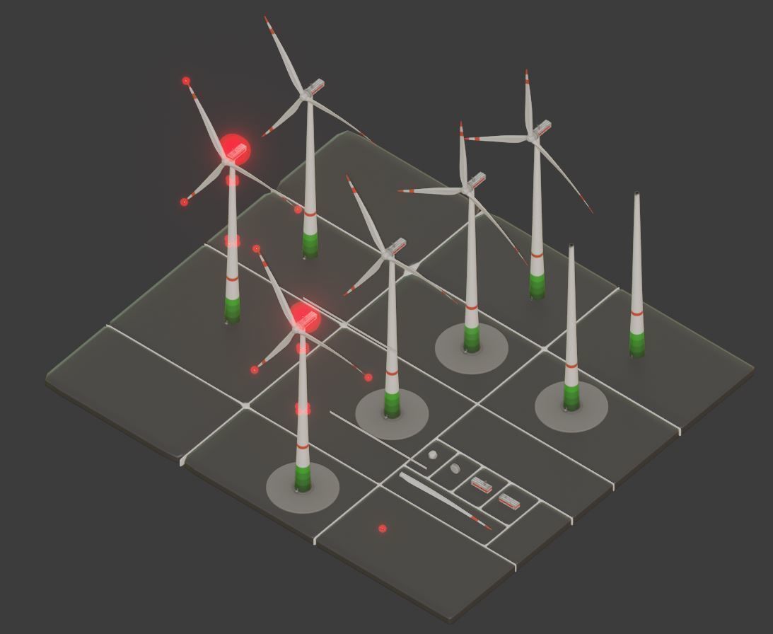 E3 Wind Turbine NH160m RD138m Low-poly 3D model_20