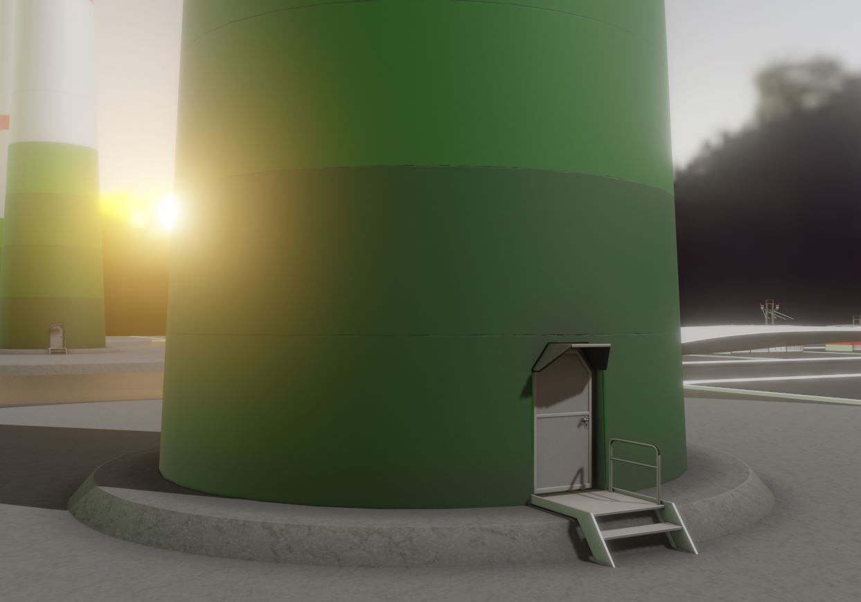 E3 Wind Turbine NH160m RD138m Low-poly 3D model_9