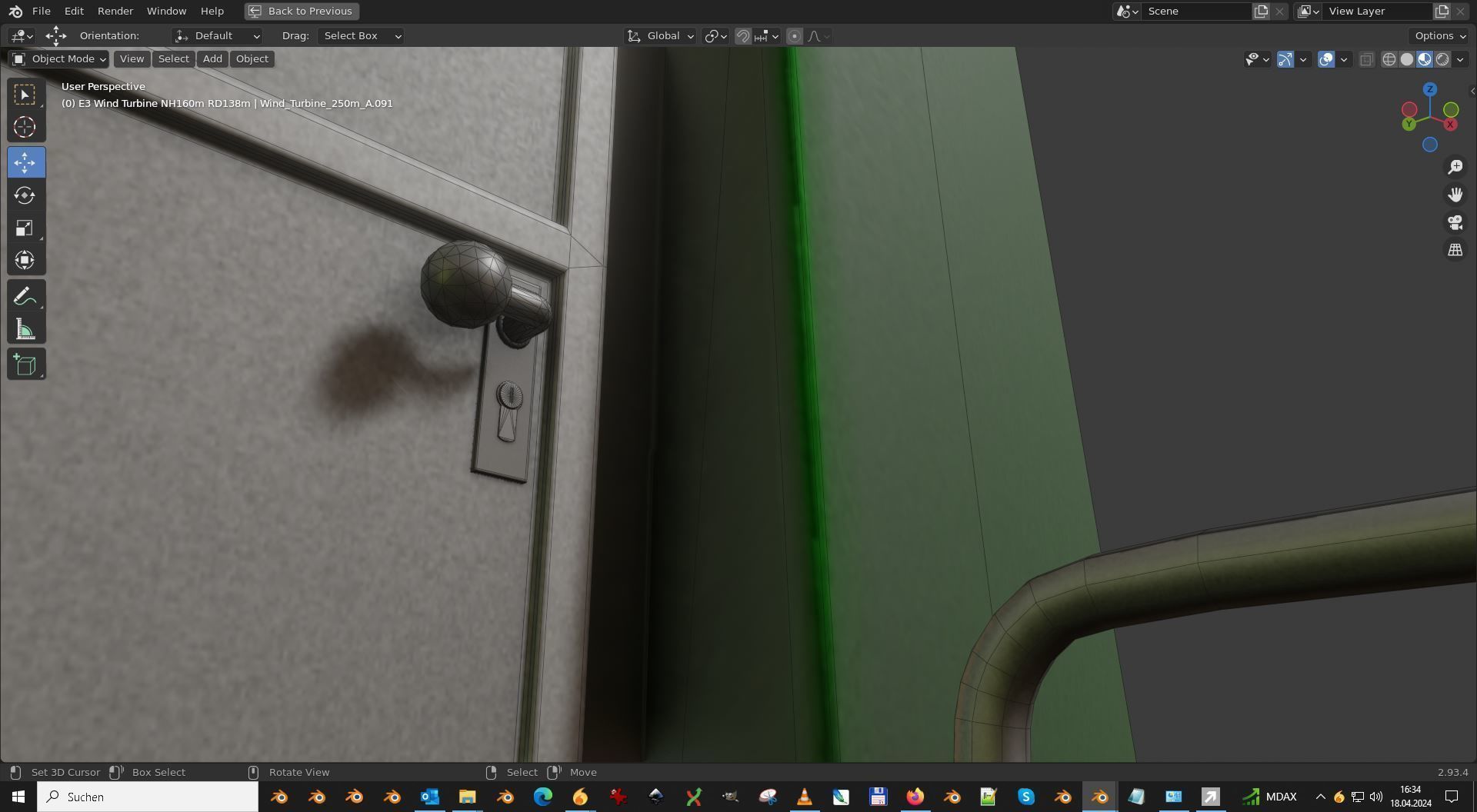 E3 Wind Turbine NH160m RD138m Low-poly 3D model_28