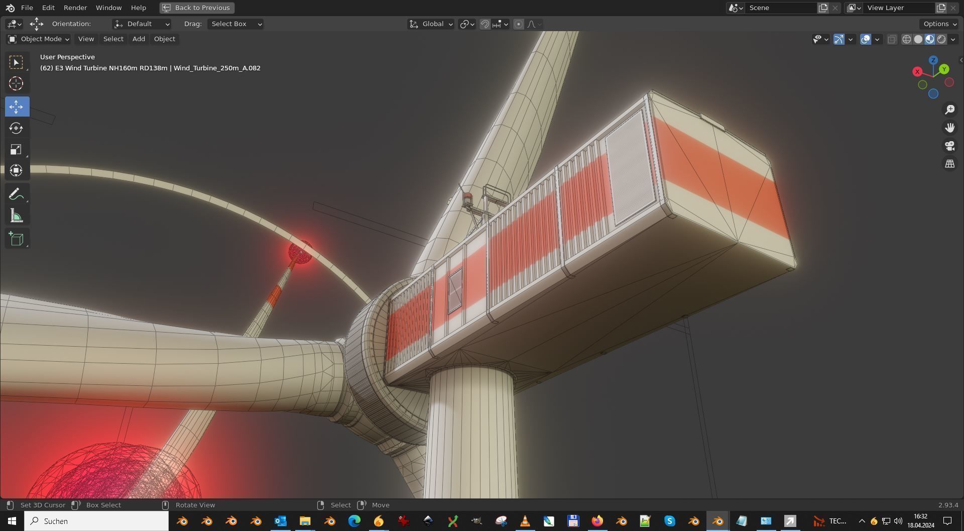 E3 Wind Turbine NH160m RD138m Low-poly 3D model_21