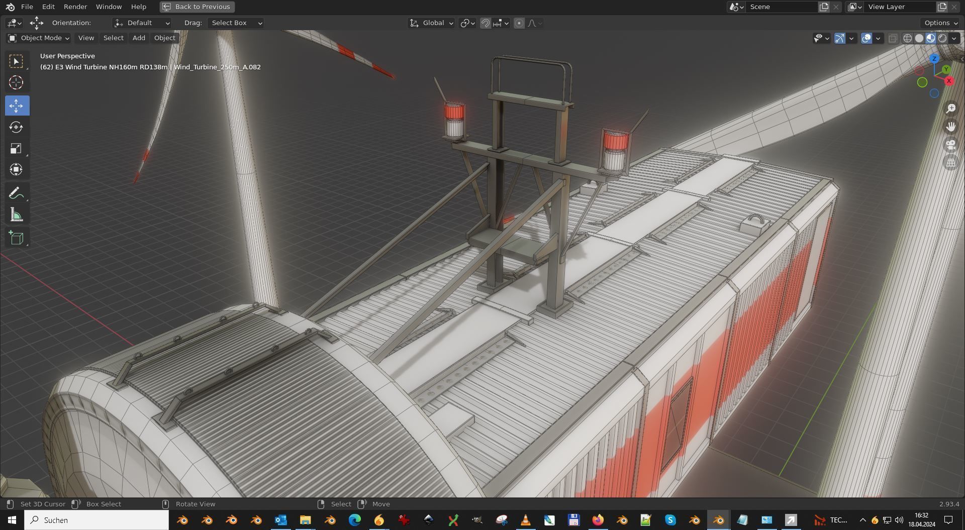 E3 Wind Turbine NH160m RD138m Low-poly 3D model_31