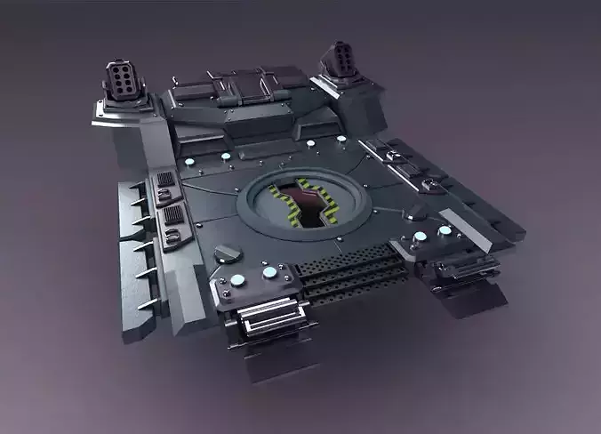 Science Fiction Strobe work platform capsule cabin deck