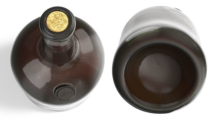 Antique Glass Rum Bottle 3D model 6