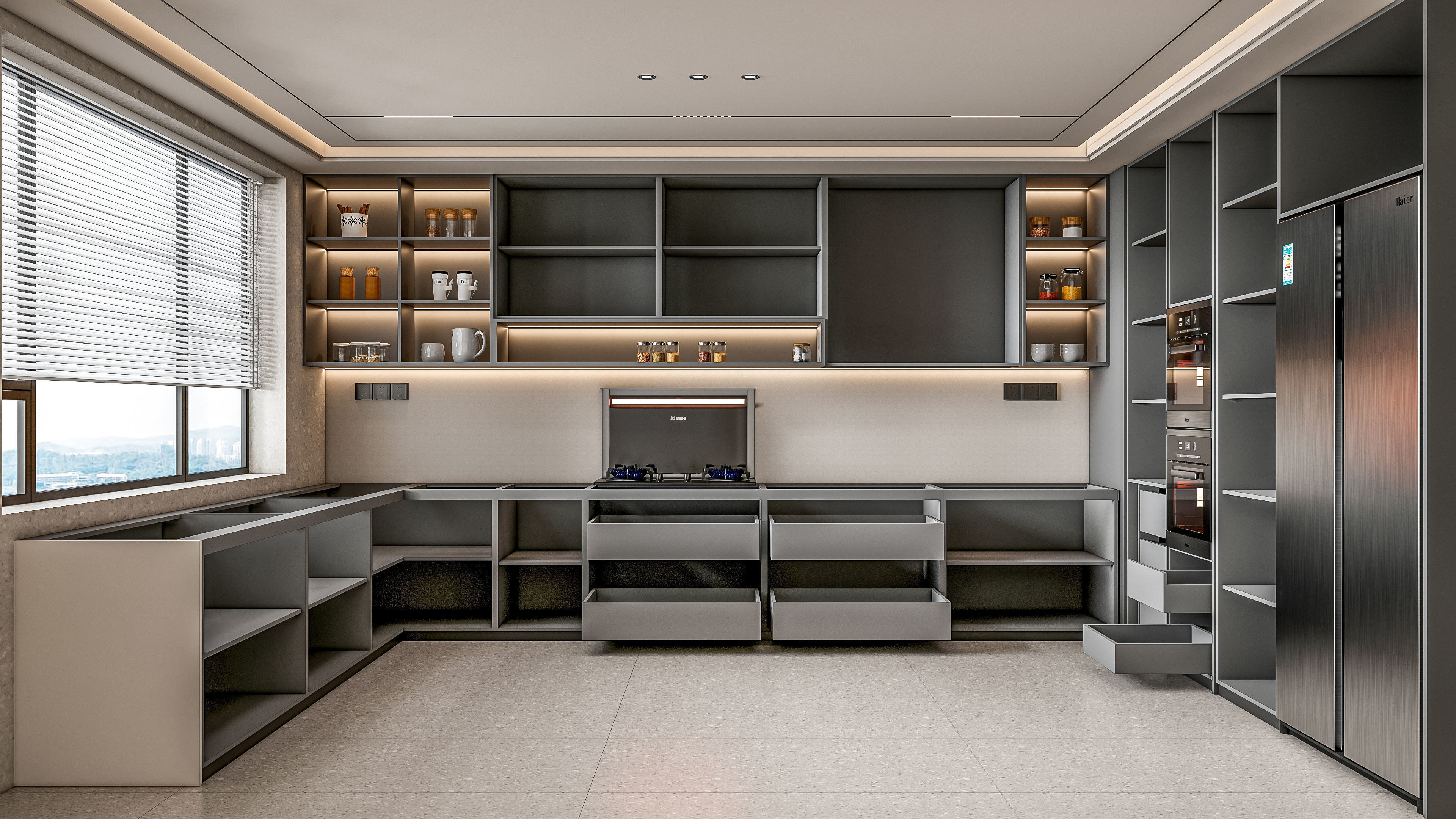 Kitchen fully parametric Resizable manufacturable 0068 3D model_10