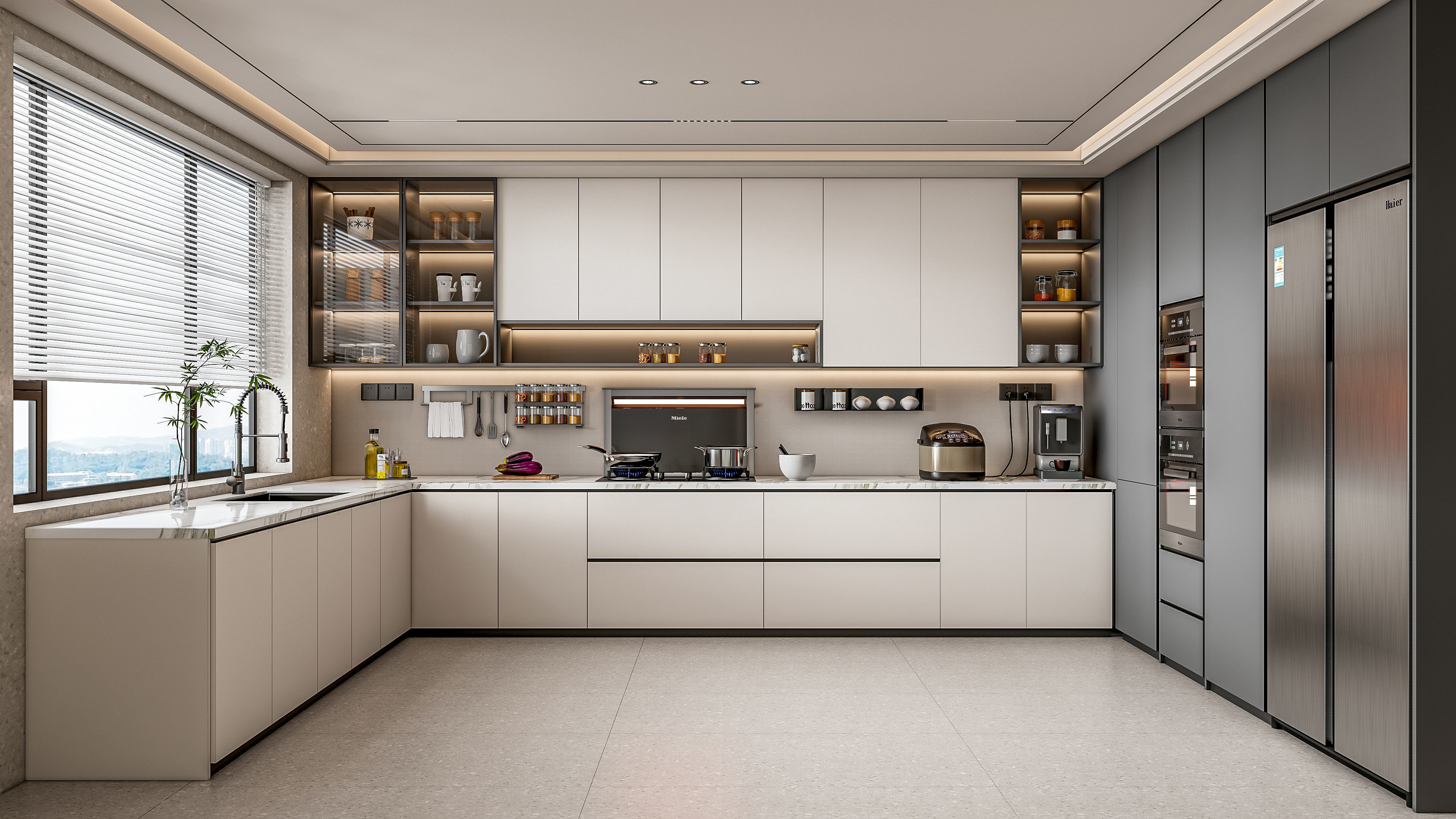 Kitchen fully parametric Resizable manufacturable 0068 3D model_8