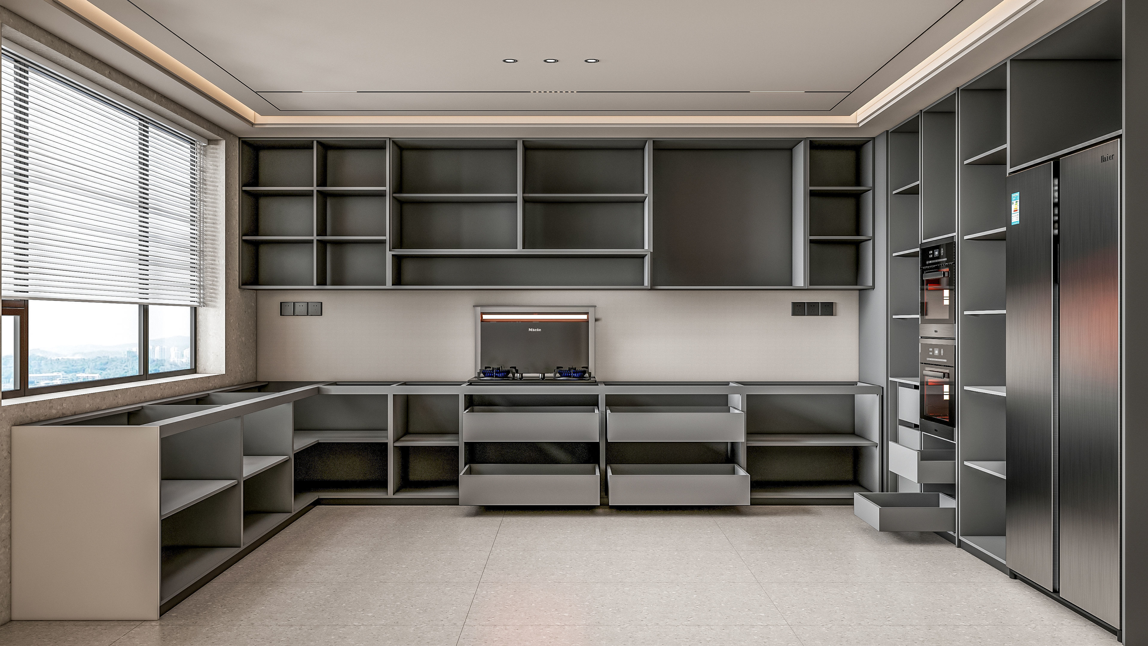 Kitchen fully parametric Resizable manufacturable 0068 3D model_17