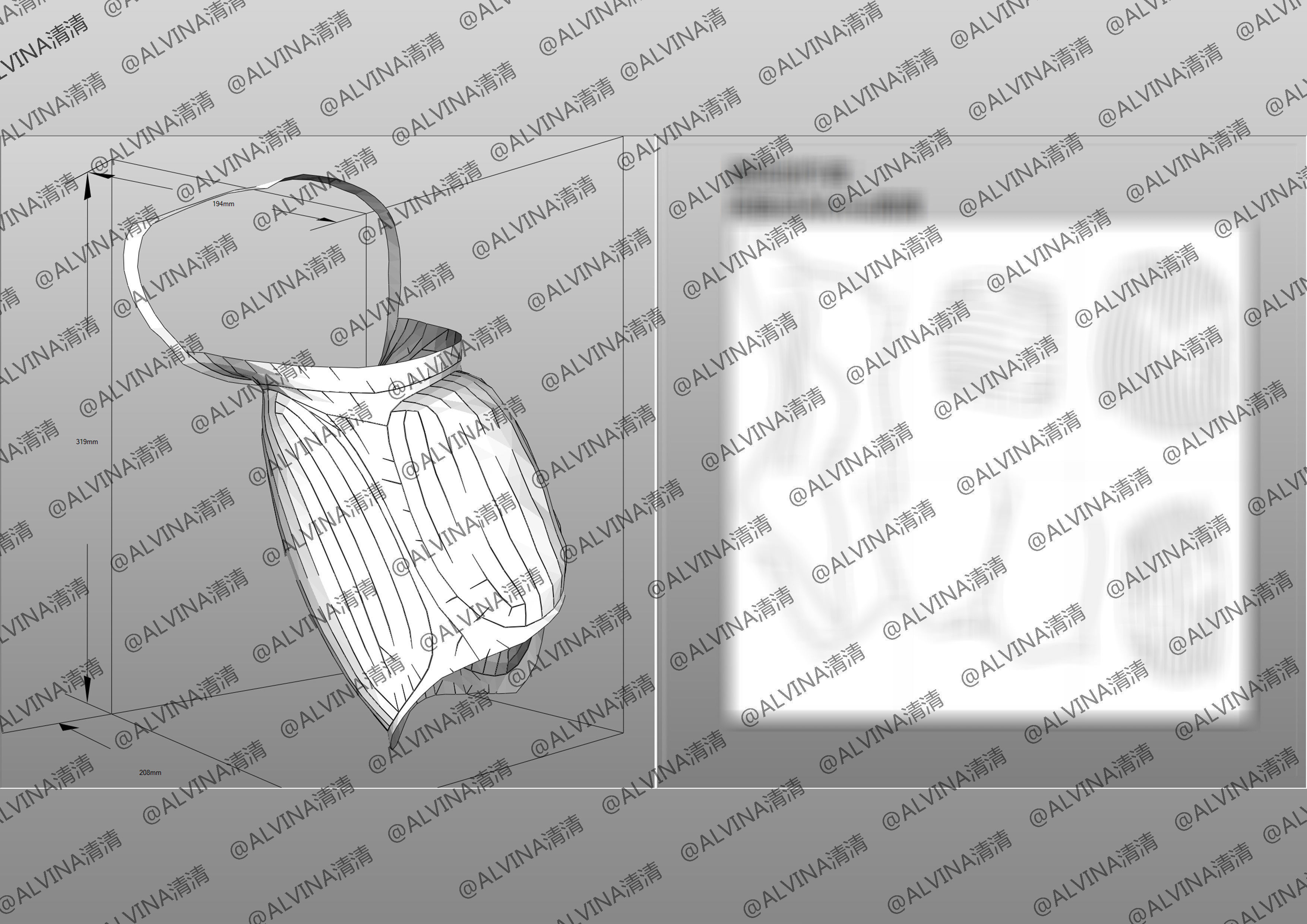 Kaiju No 8 Armor - DIY Cosplay Pepakura Foam Template Low-poly 3D model_16