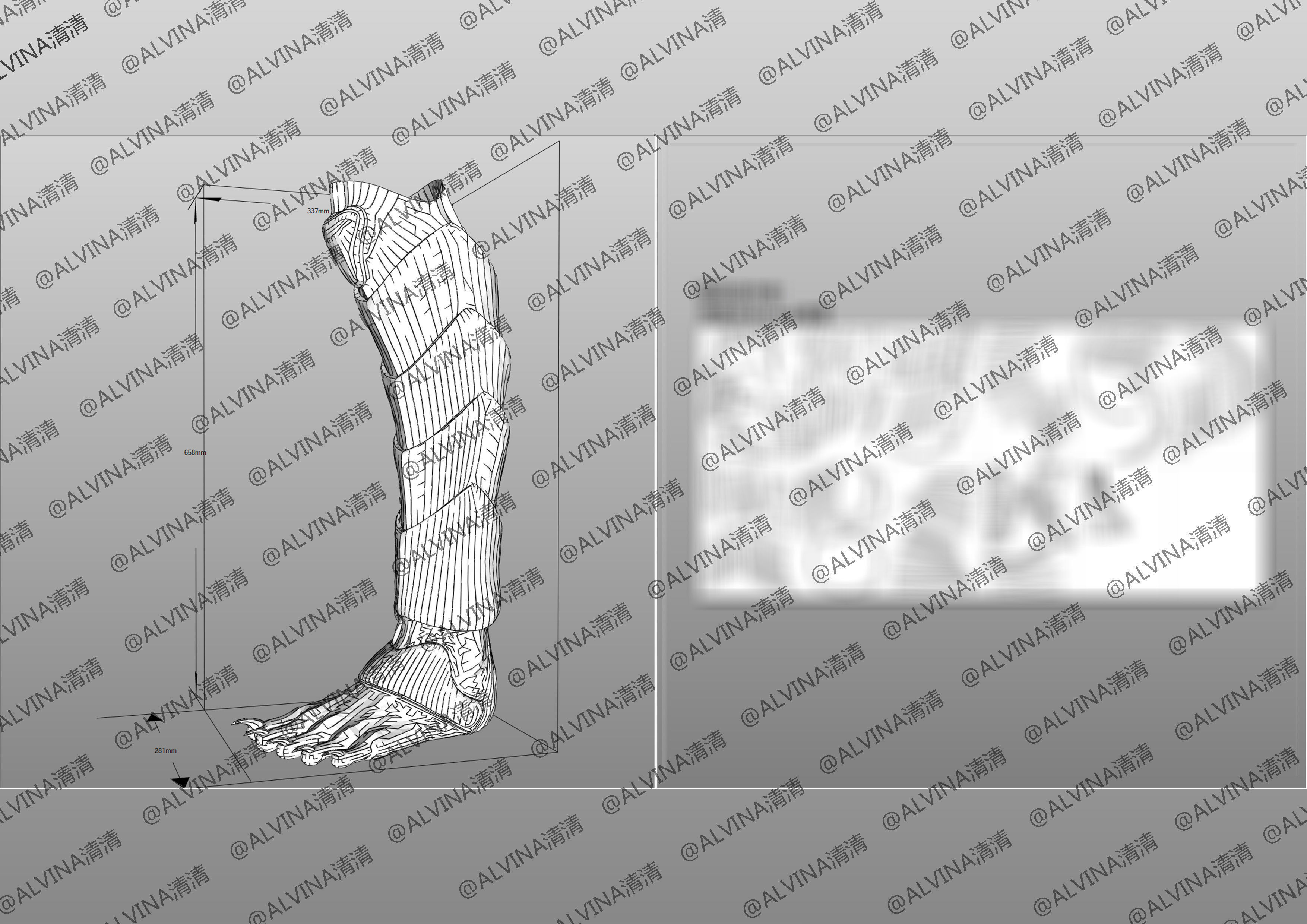 Kaiju No 8 Armor - DIY Cosplay Pepakura Foam Template Low-poly 3D model_24