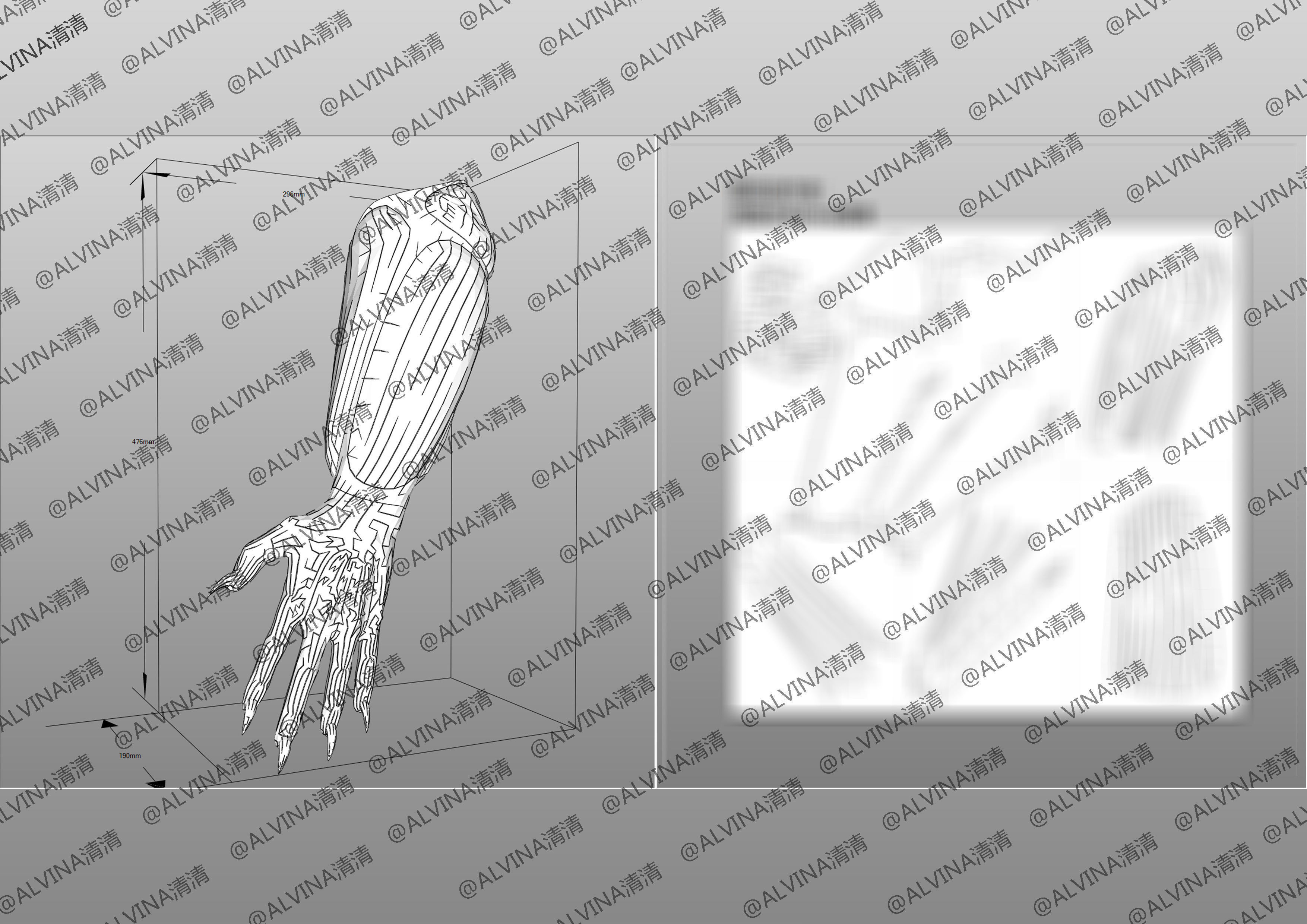 Kaiju No 8 Armor - DIY Cosplay Pepakura Foam Template Low-poly 3D model_18