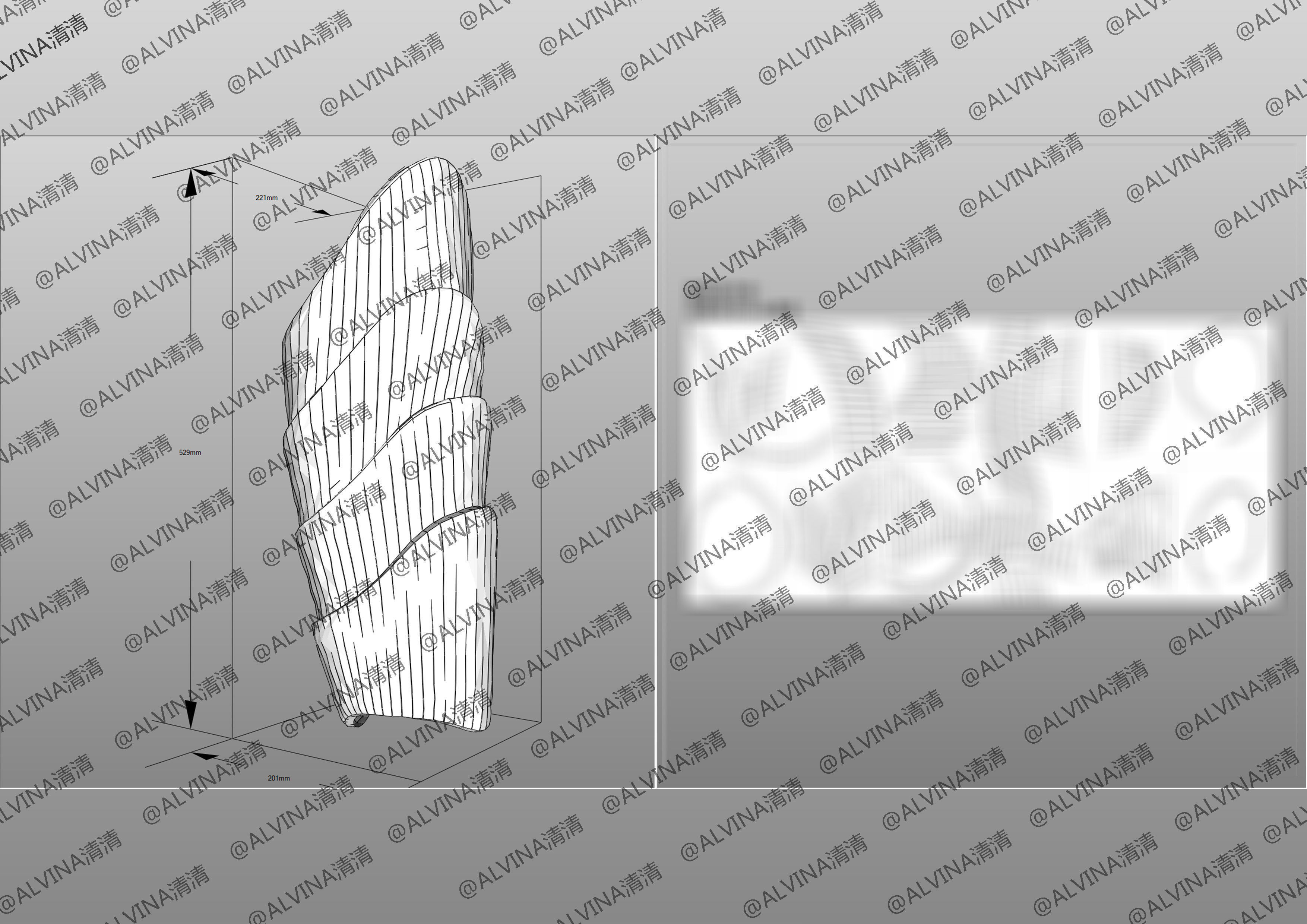 Kaiju No 8 Armor - DIY Cosplay Pepakura Foam Template Low-poly 3D model_22