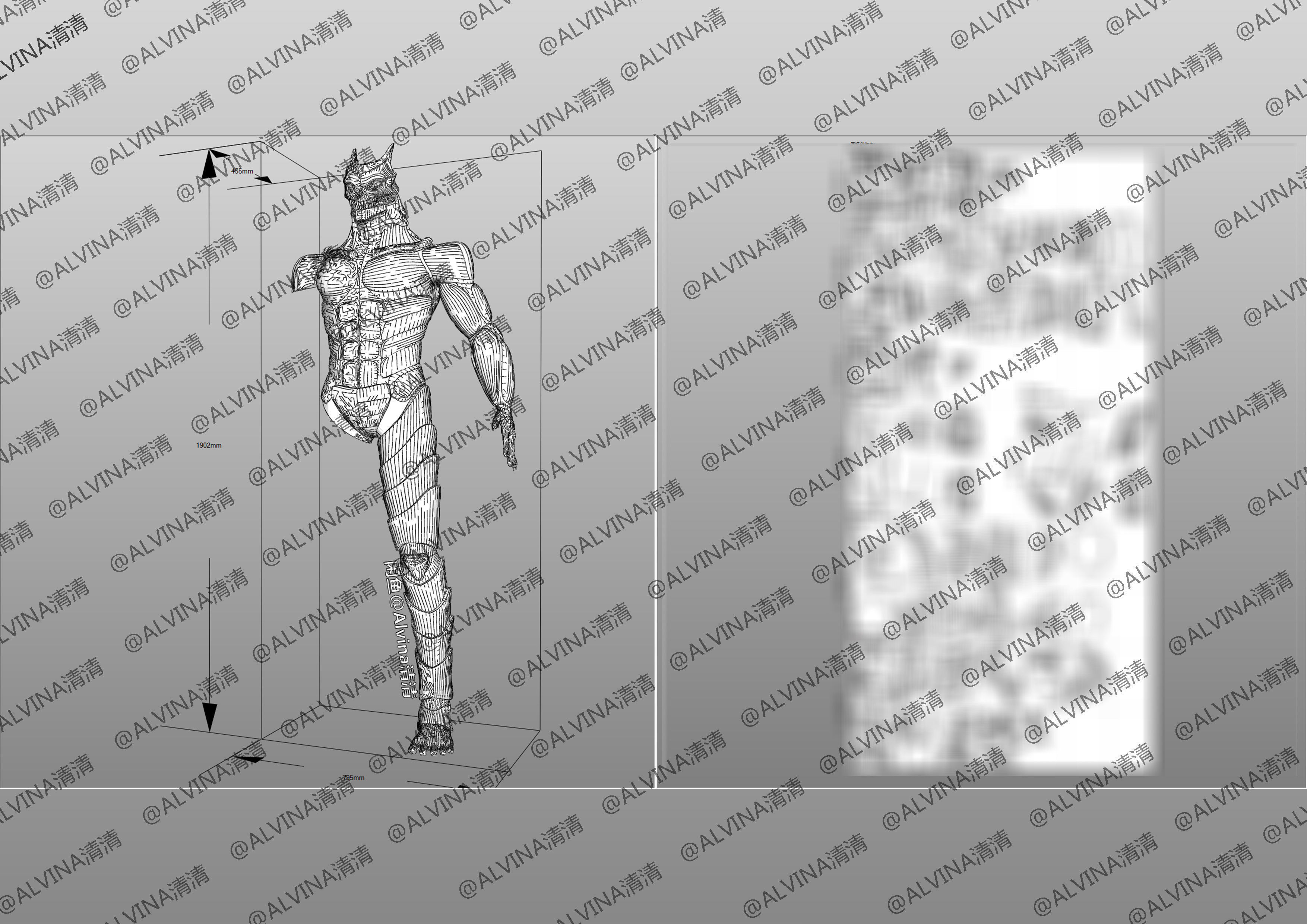 Kaiju No 8 Armor - DIY Cosplay Pepakura Foam Template Low-poly 3D model_10