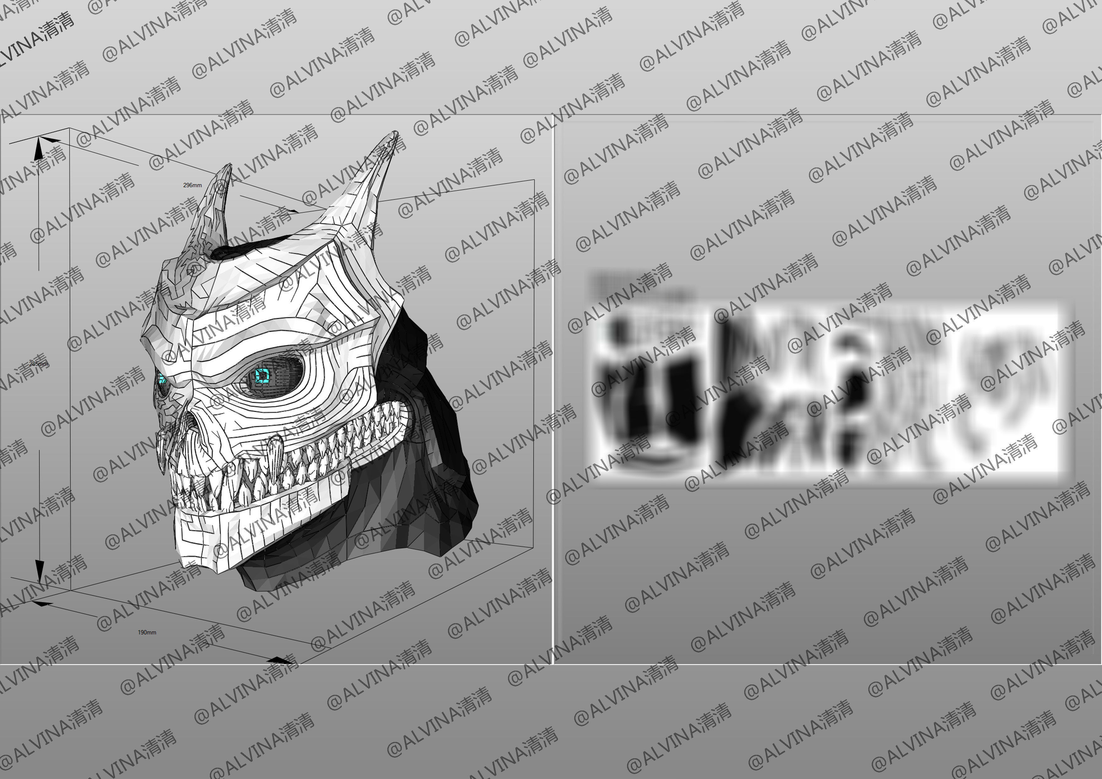 Kaiju No 8 Armor - DIY Cosplay Pepakura Foam Template Low-poly 3D model_11