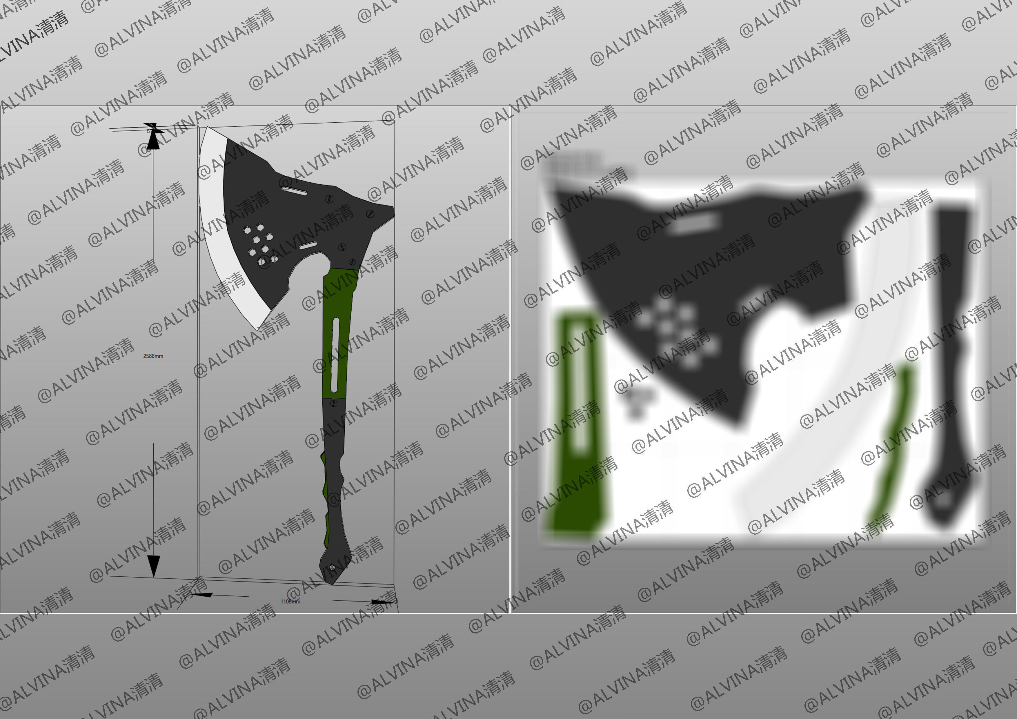 Kaiju No 8 Armor - DIY Cosplay Pepakura Foam Template Low-poly 3D model_27