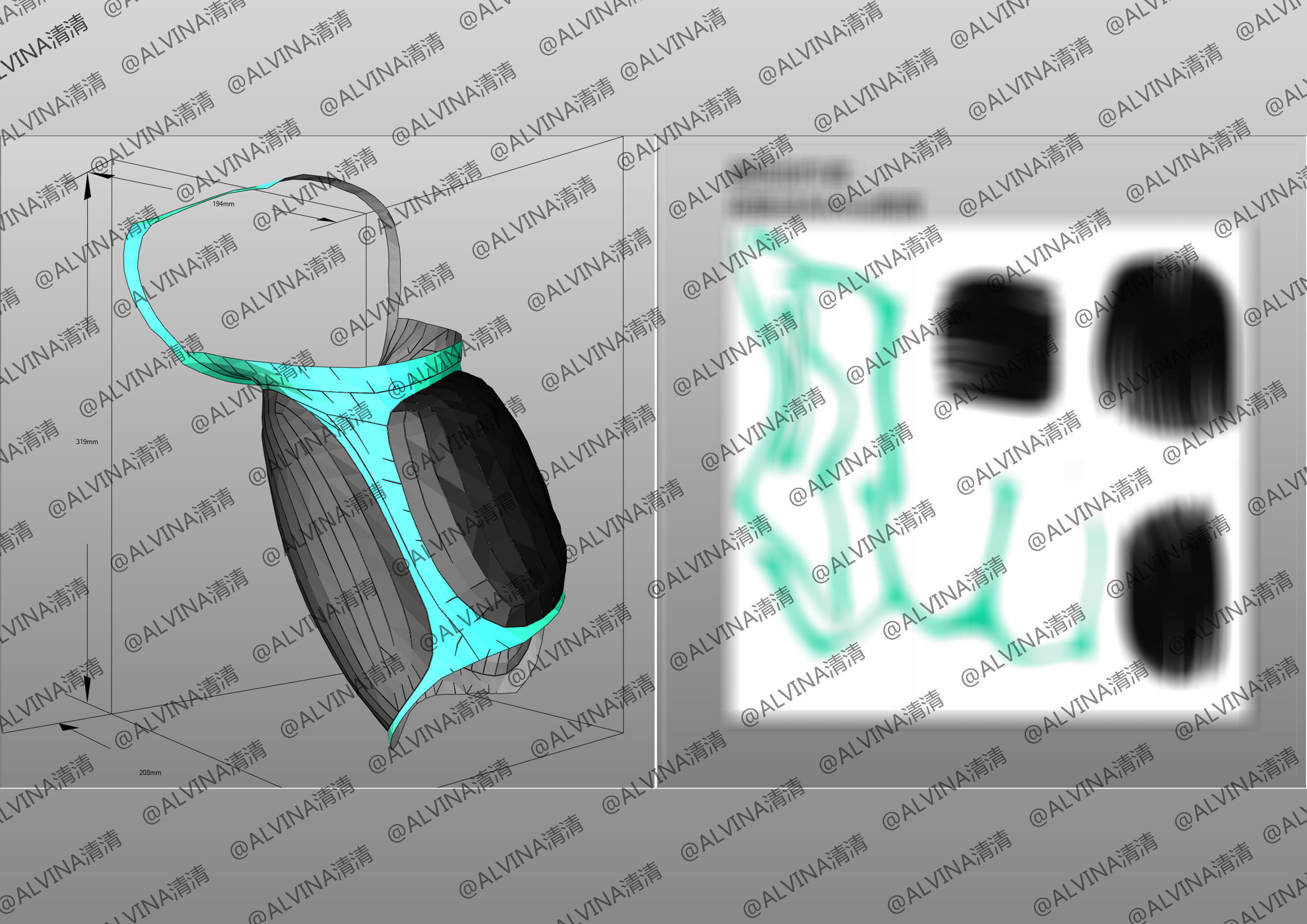 Kaiju No 8 Armor - DIY Cosplay Pepakura Foam Template Low-poly 3D model_15