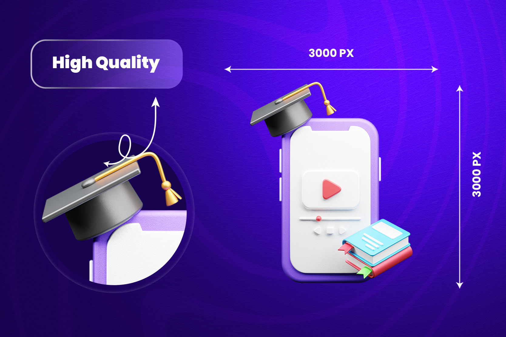Teacher day 3d Illustration Icon Pack 3D model_4