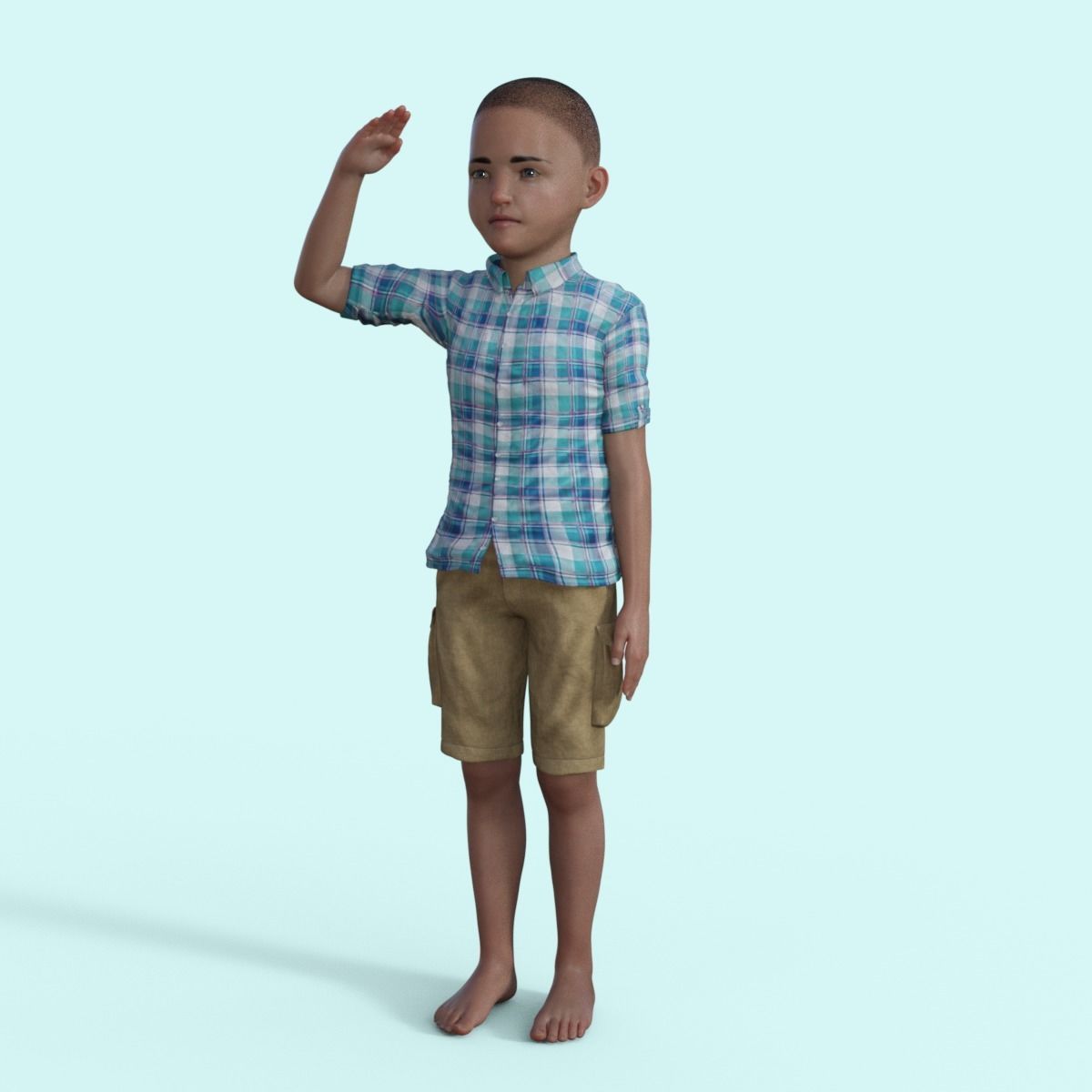 3D Realistic Boy Rigged 3D model_23