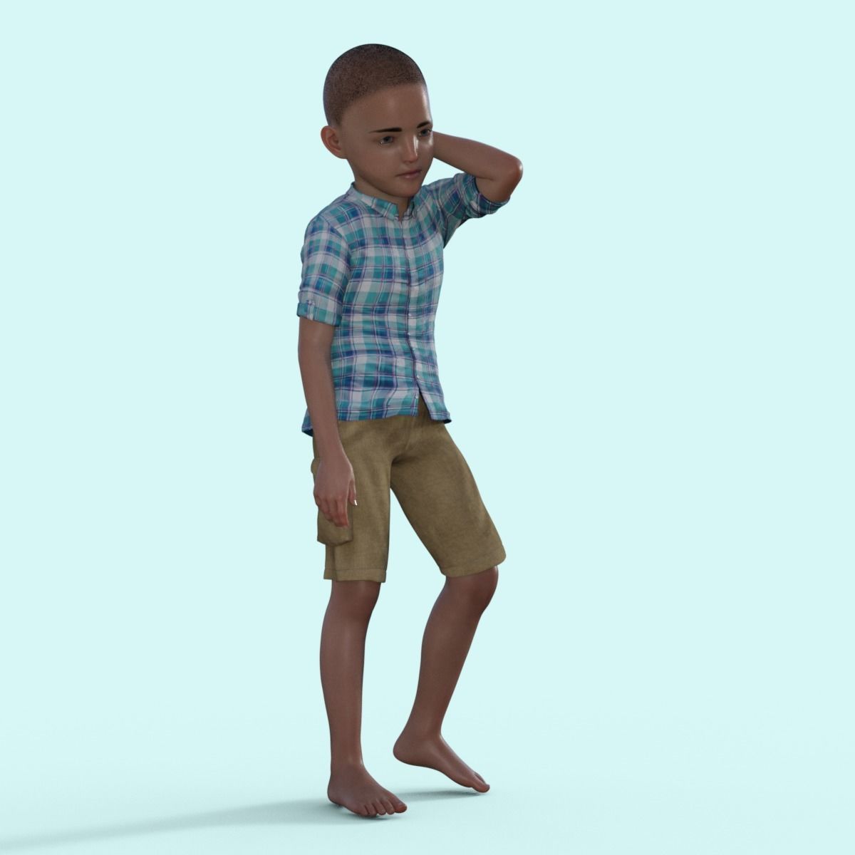 3D Realistic Boy Rigged 3D model_19