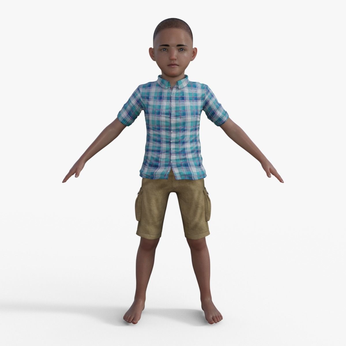 3D Realistic Boy Rigged 3D model_1