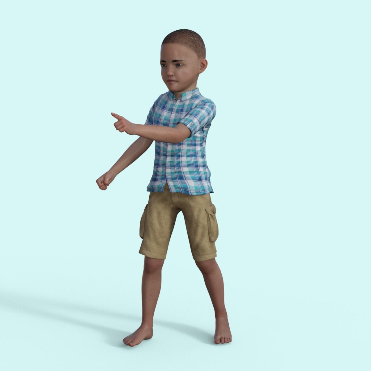 3D Realistic Boy Rigged 3D model_21