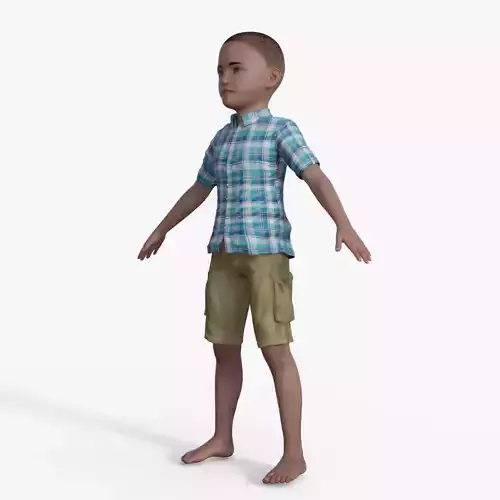 3D Realistic Boy Rigged