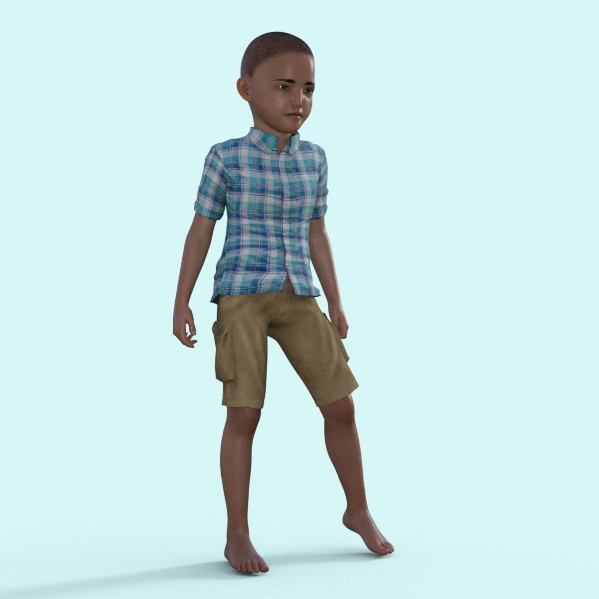 3D Realistic Boy Rigged 3D model_15