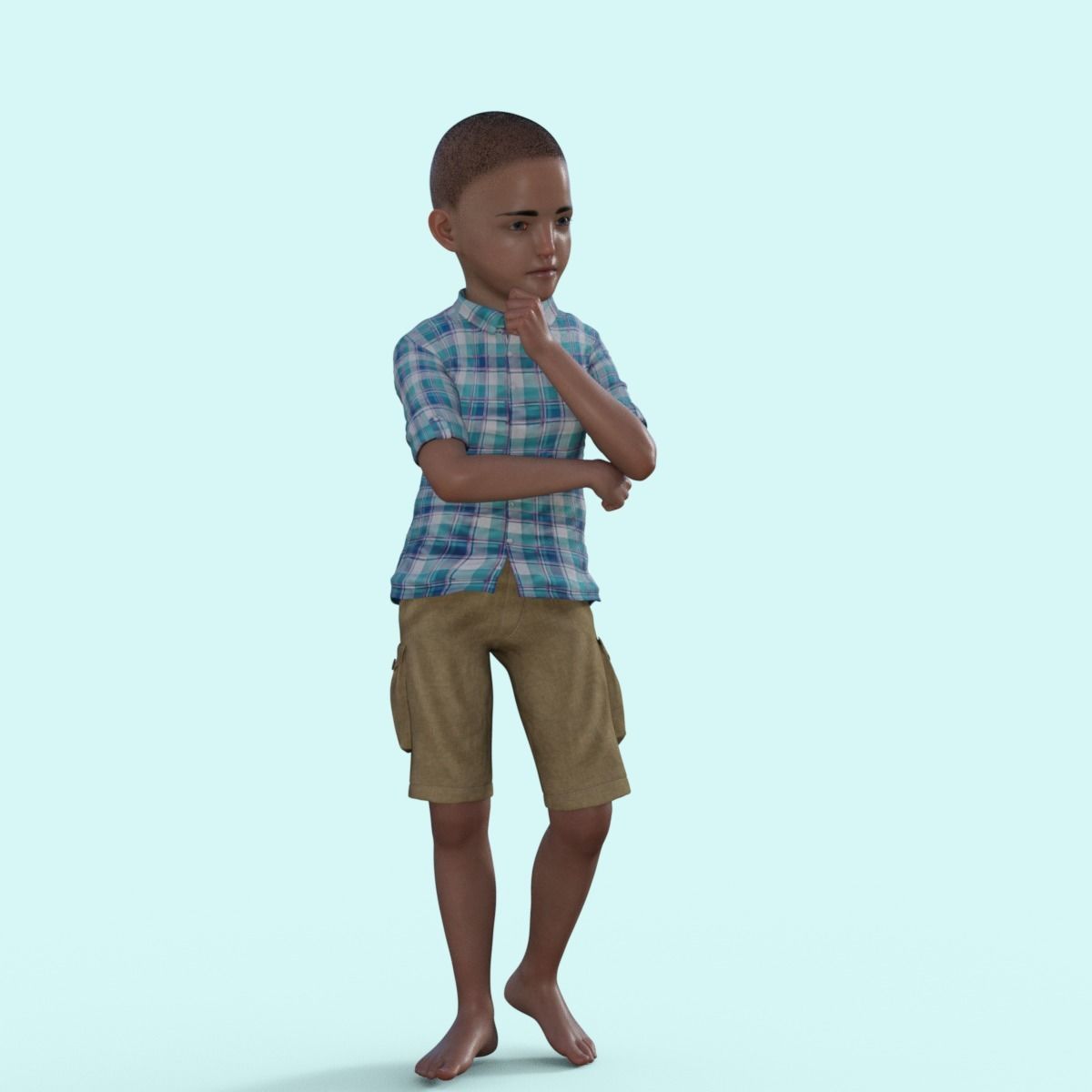 3D Realistic Boy Rigged 3D model_16