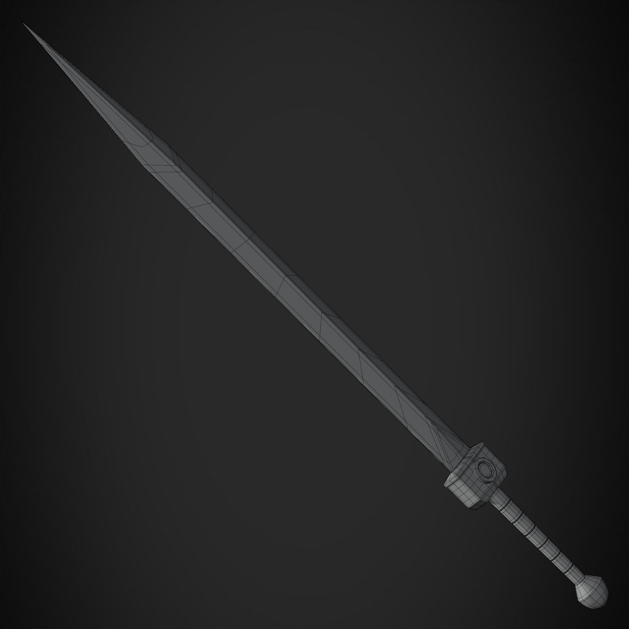 Dark Souls Black Iron Tarkus GreatSword for Cosplay 3D print model_21