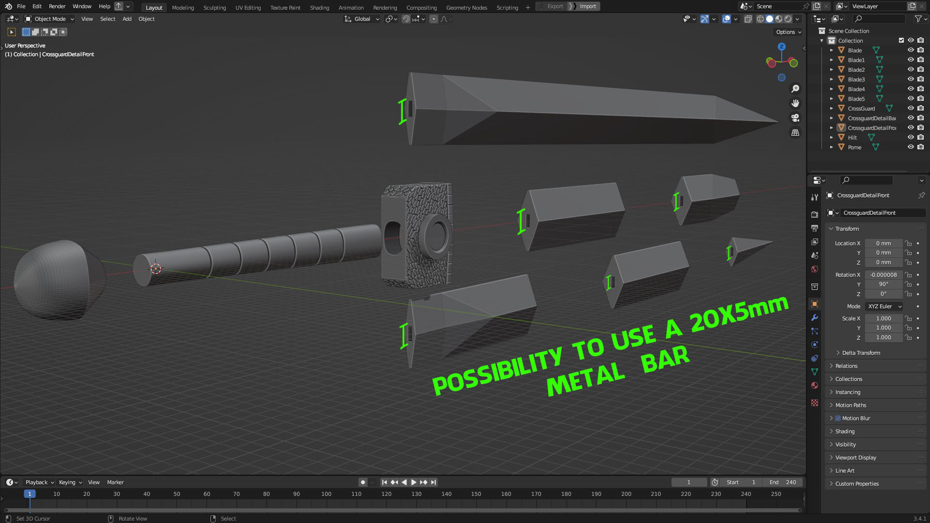 Dark Souls Black Iron Tarkus GreatSword for Cosplay 3D print model_13