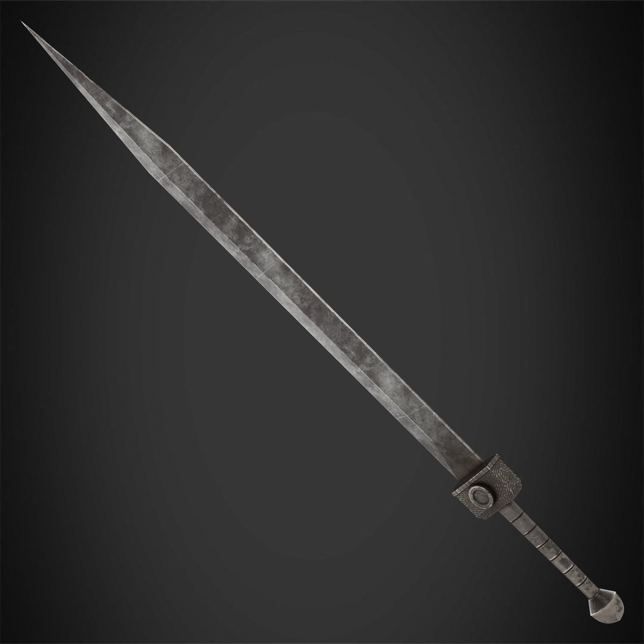 Dark Souls Black Iron Tarkus GreatSword for Cosplay 3D print model_3