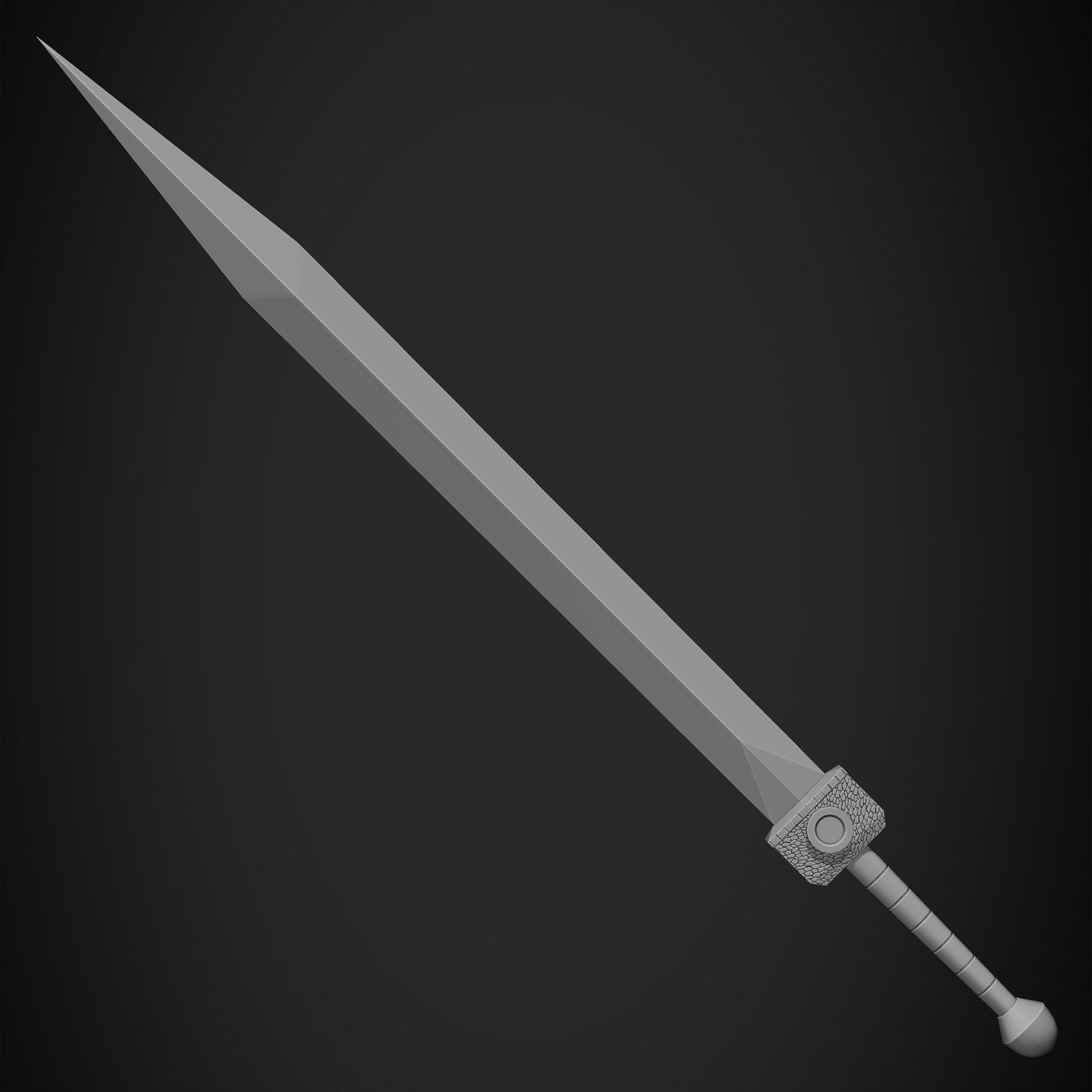 Dark Souls Black Iron Tarkus GreatSword for Cosplay 3D print model_14