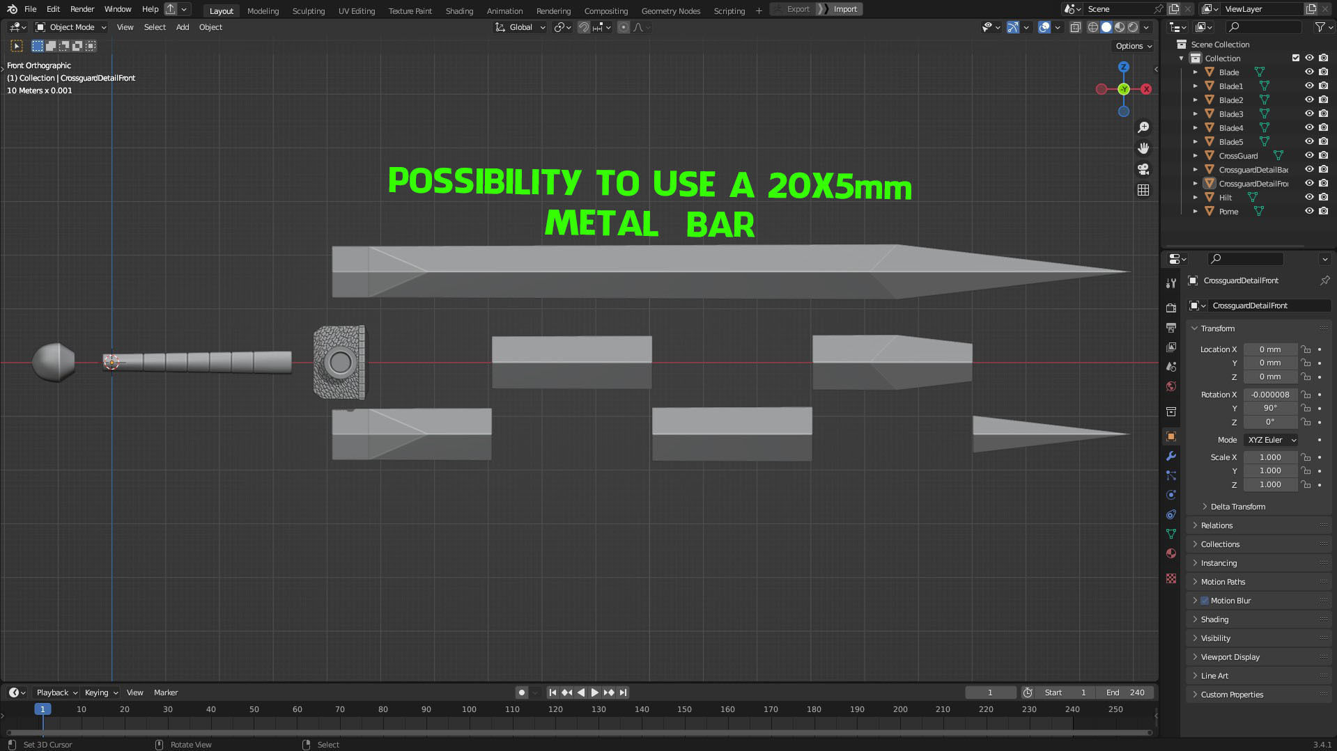 Dark Souls Black Iron Tarkus GreatSword for Cosplay 3D print model_10