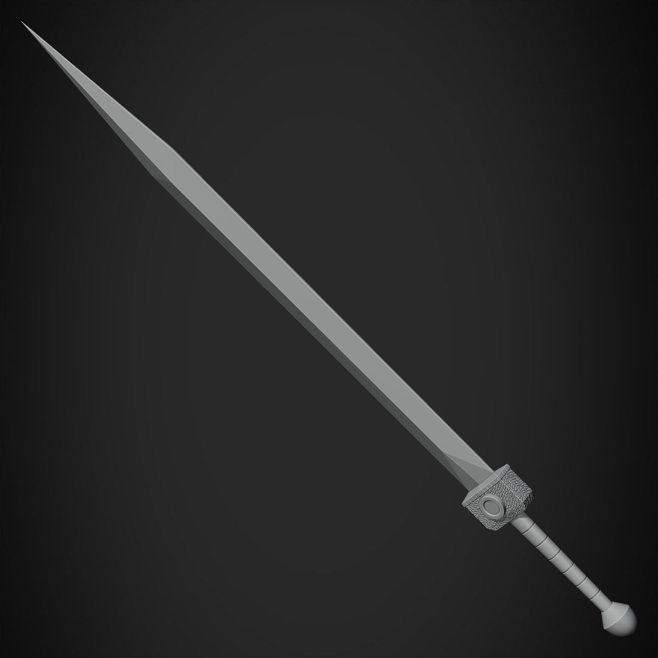 Dark Souls Black Iron Tarkus GreatSword for Cosplay 3D print model_16