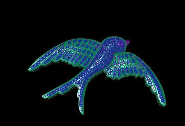 Sparrow Brooch 3D print model_2