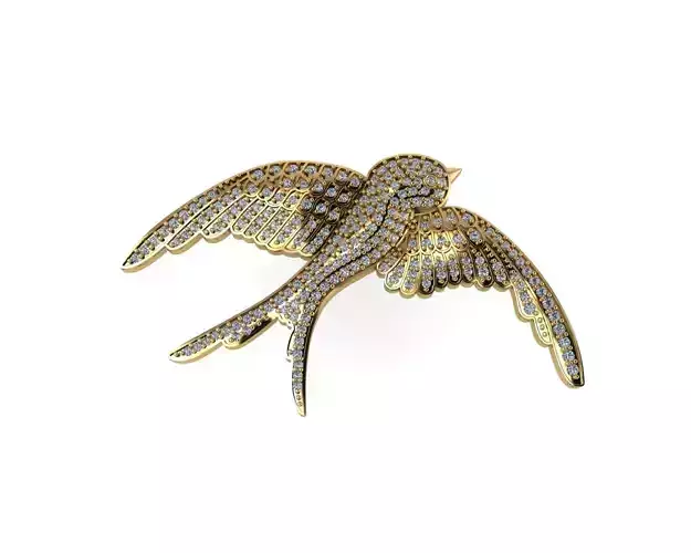 Sparrow Brooch 