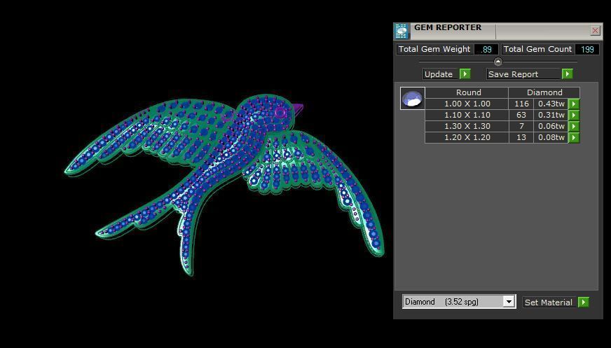 Sparrow Brooch 3D print model_3