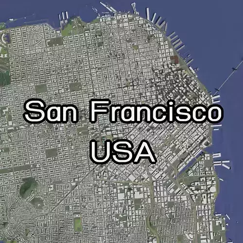 San Francisco USA - city and urban 3D model