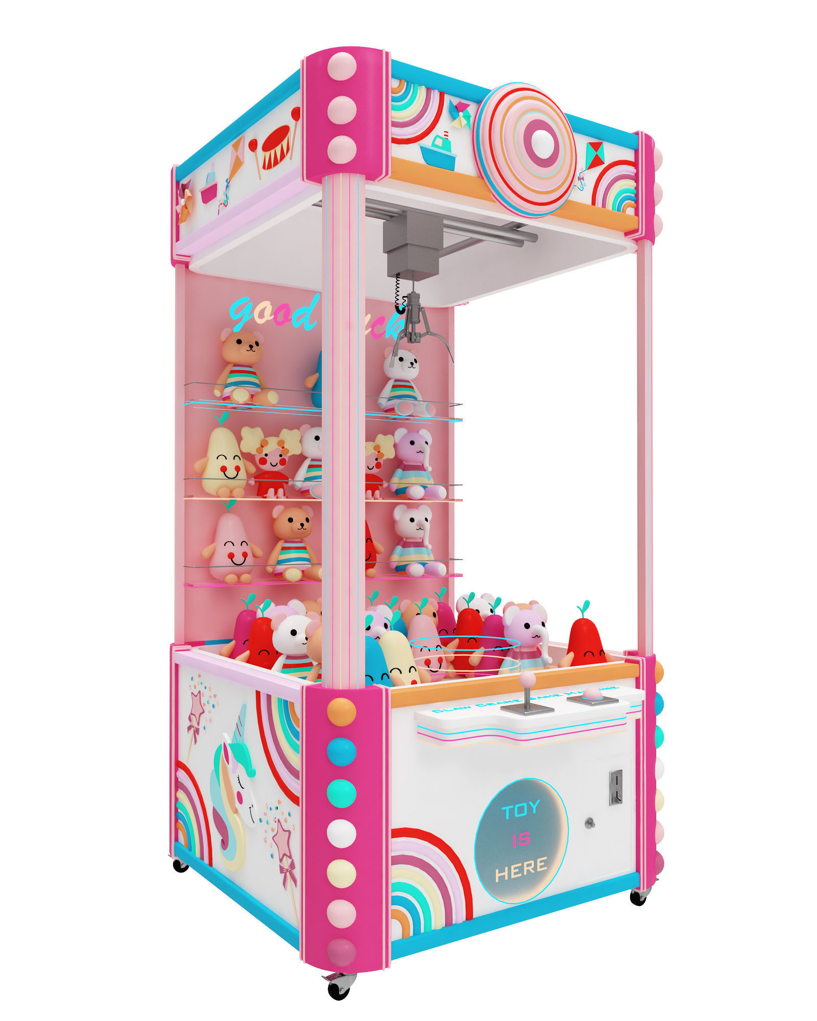 Claw Crane Arcade Game Machine 3D model_1