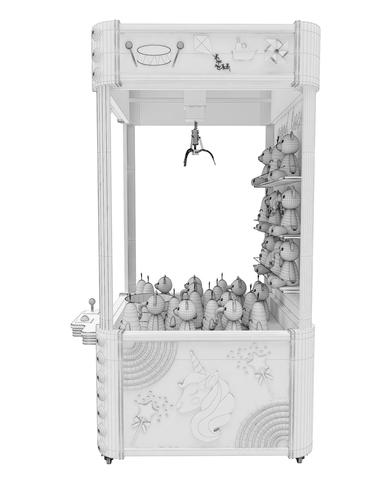 Claw Crane Arcade Game Machine 3D model_14