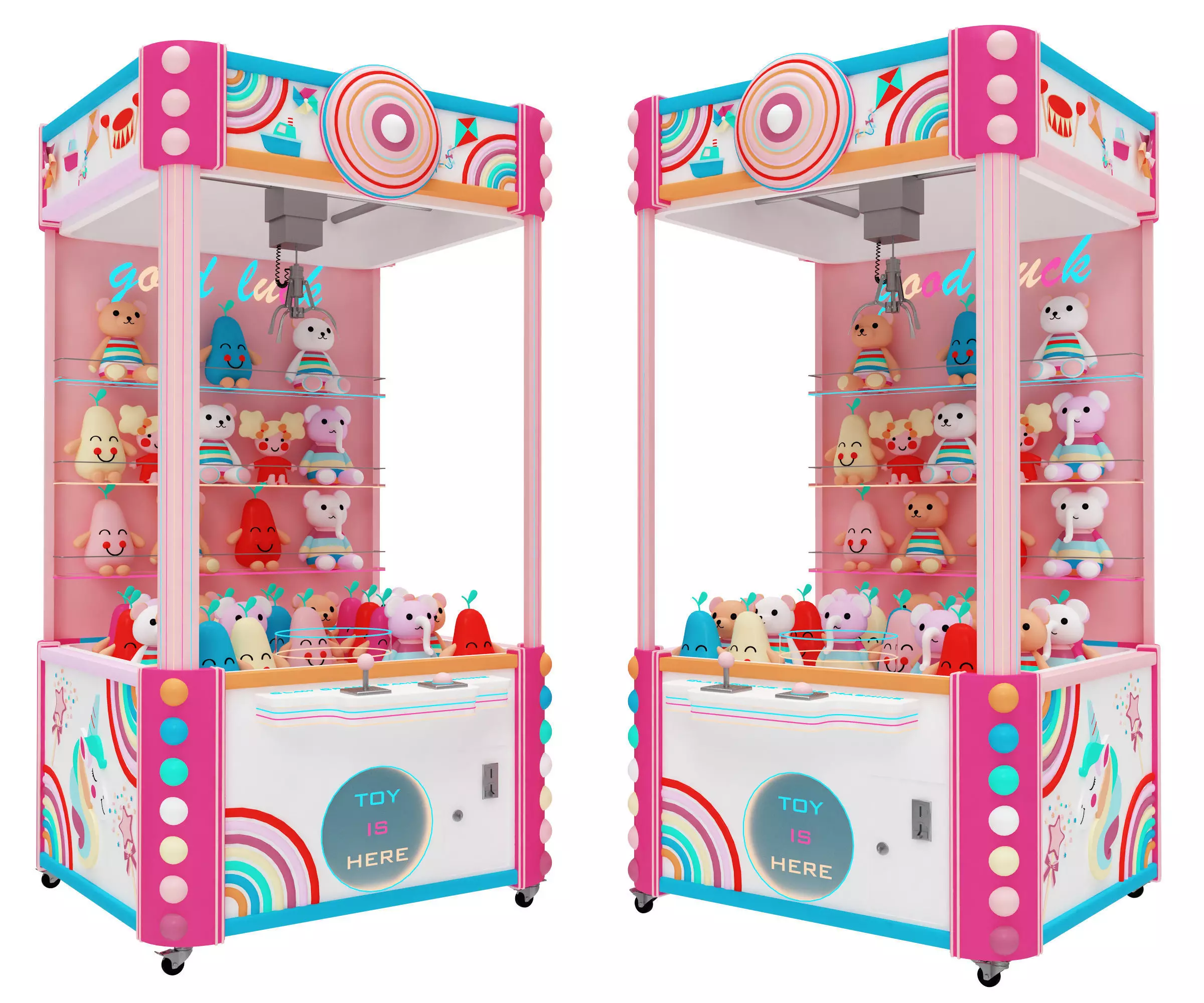 Claw Crane Arcade Game Machine 3D model_0